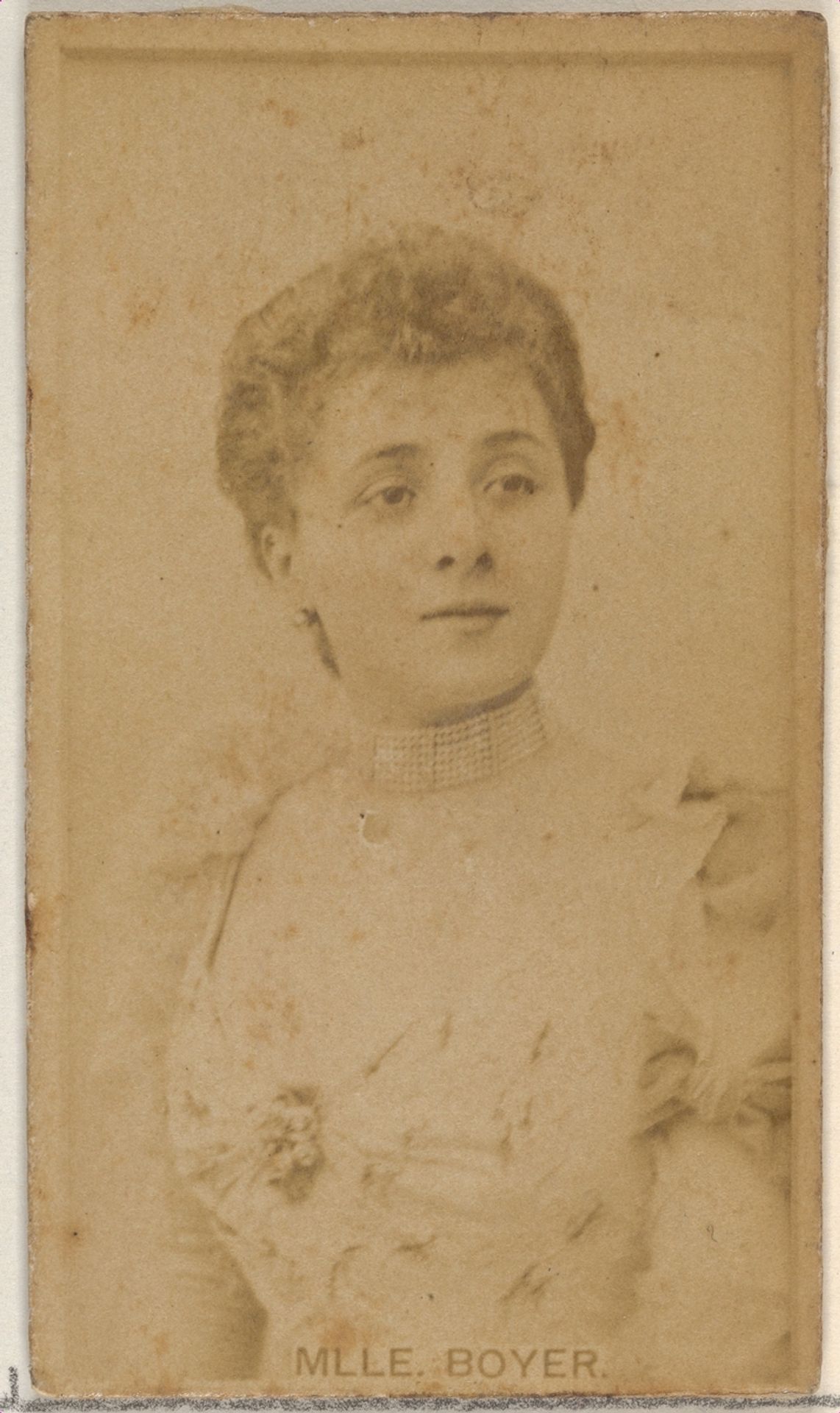 Mlle. Boyer, from the Actors and Actresses series (N45, Type 8) for Virginia Brights Cigarettes by Allen & Ginter