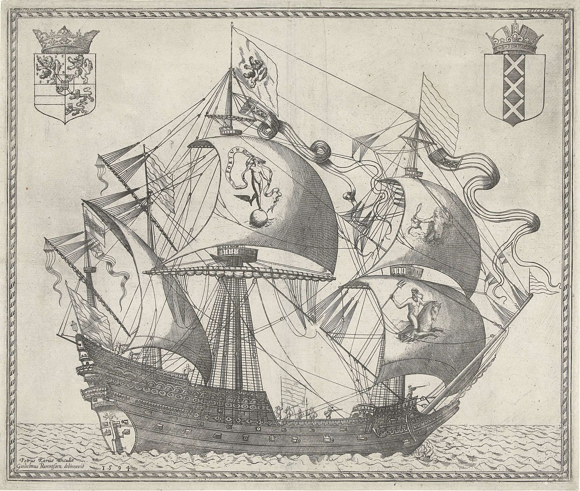 Het Amsterdamse schip Fortuna, 1594 by Anonymous