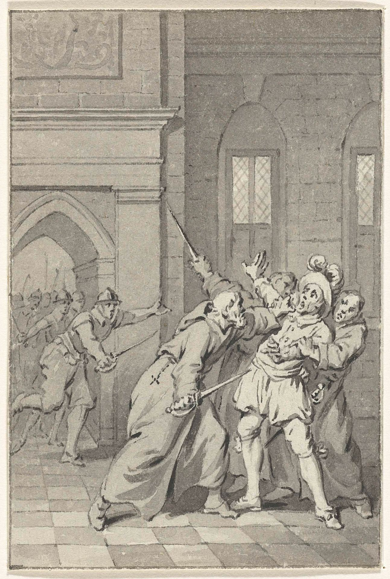 De overrompeling van het Spaanse garnizoen op Slot Loevestein, 1570 by Jacobus Buys