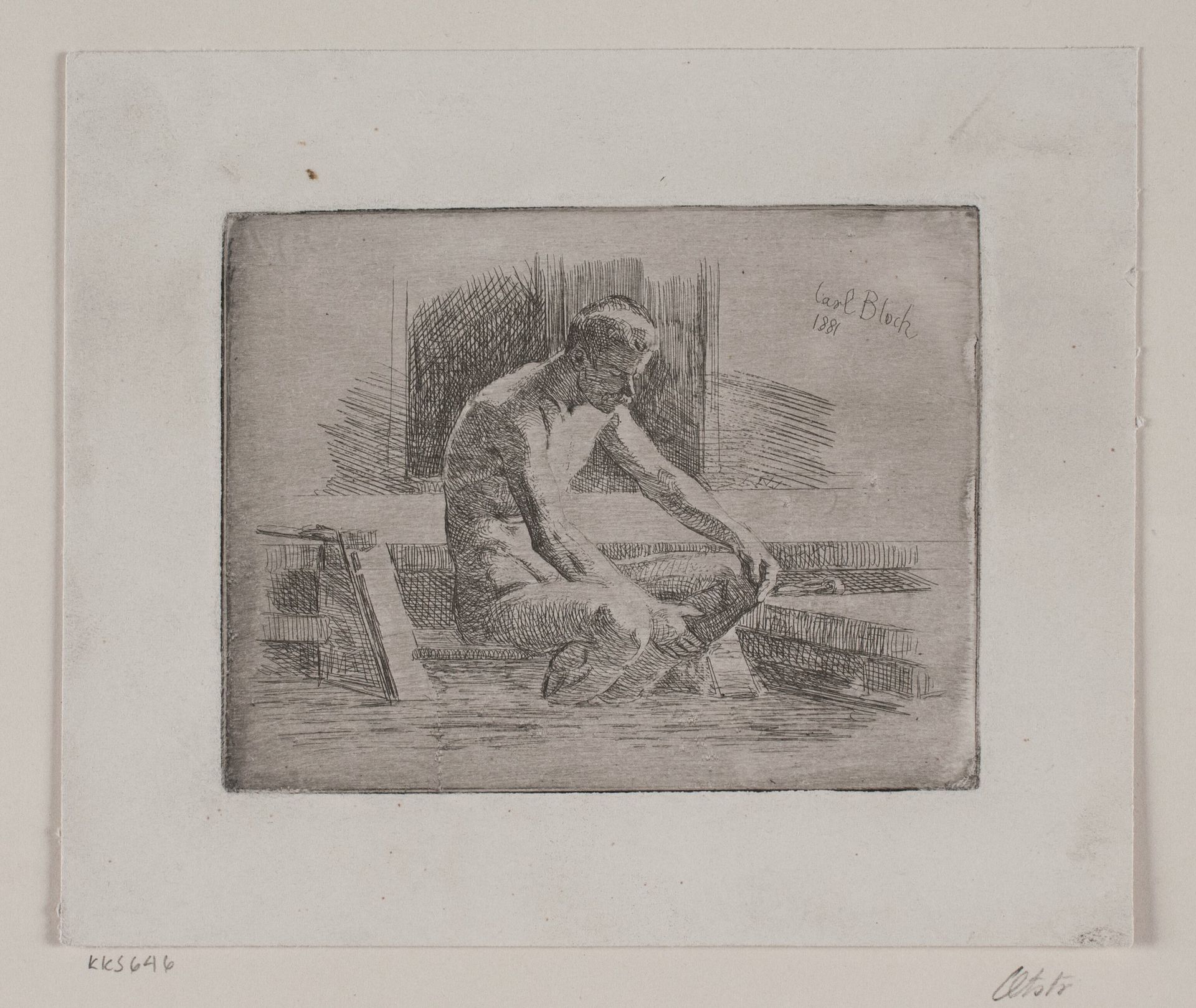 Lille badende mand by Carl Bloch