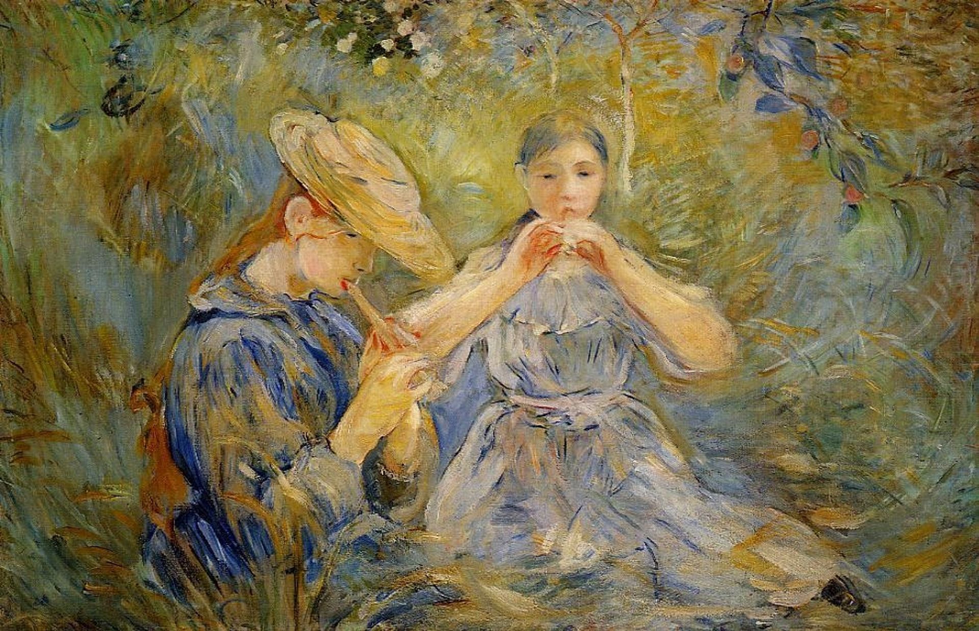 The Flageolet by Berthe Morisot