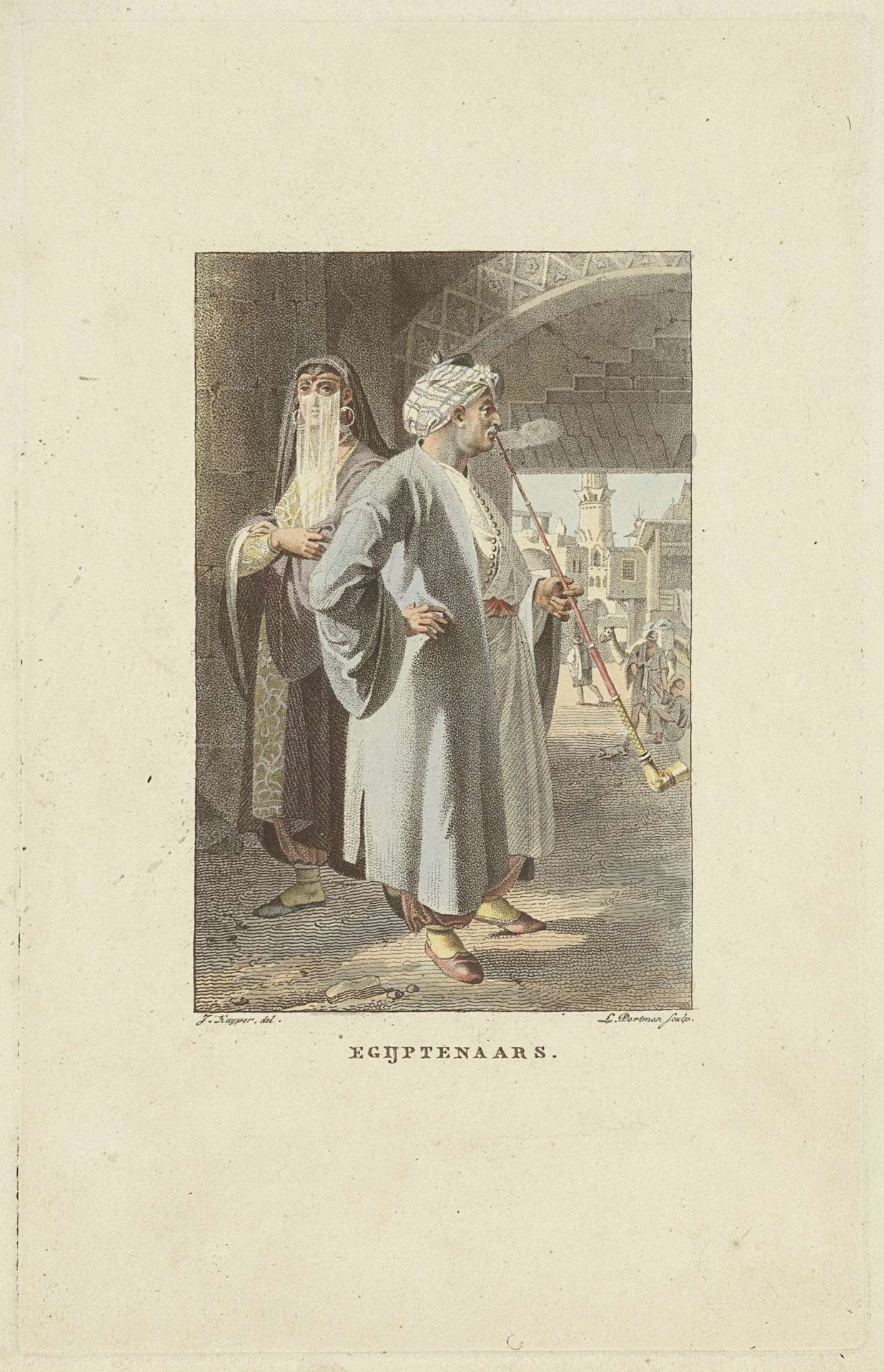 Bewoners van Egypte by Ludwig Gottlieb Portman