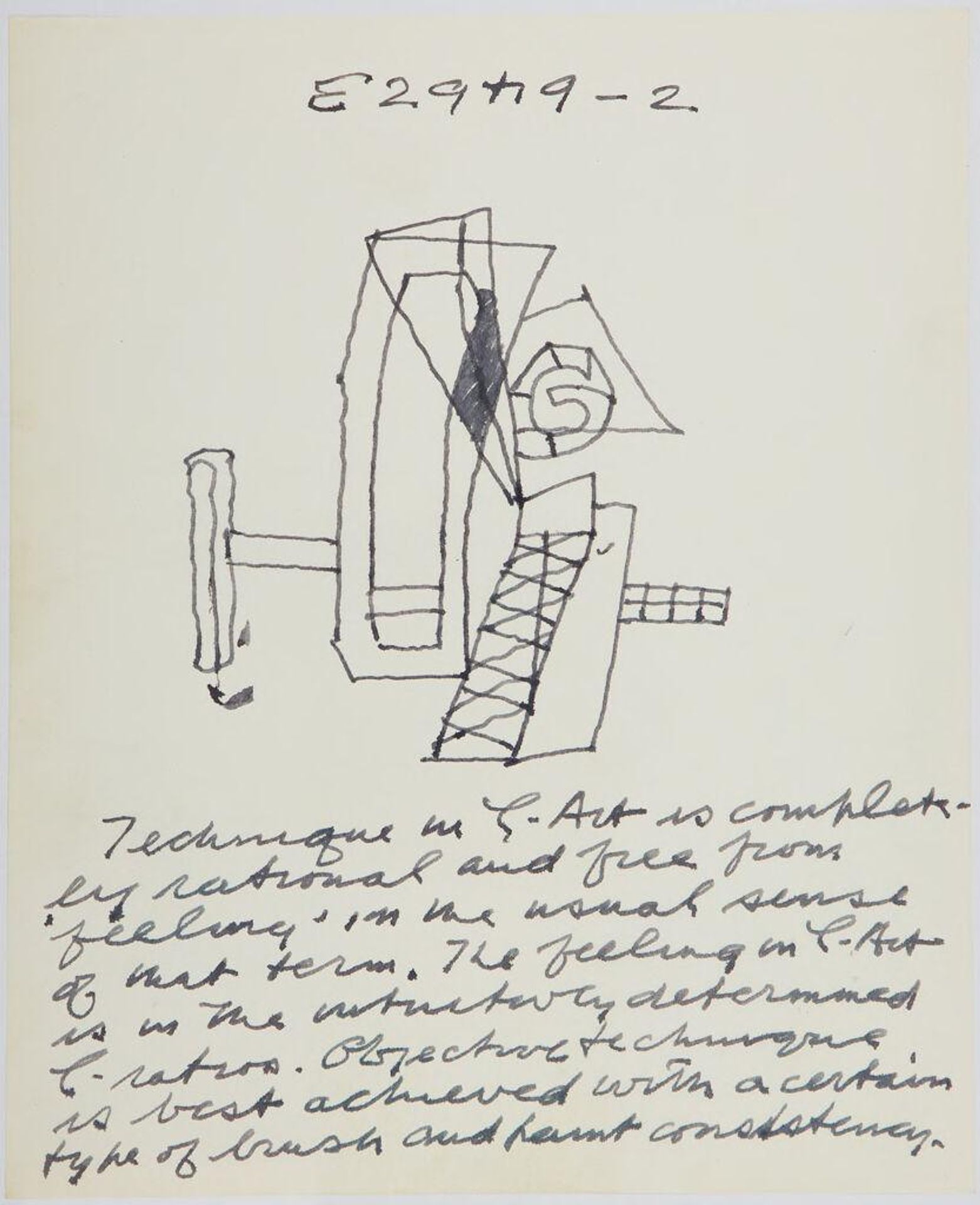Art Theory Text with Sketch by Stuart Davis