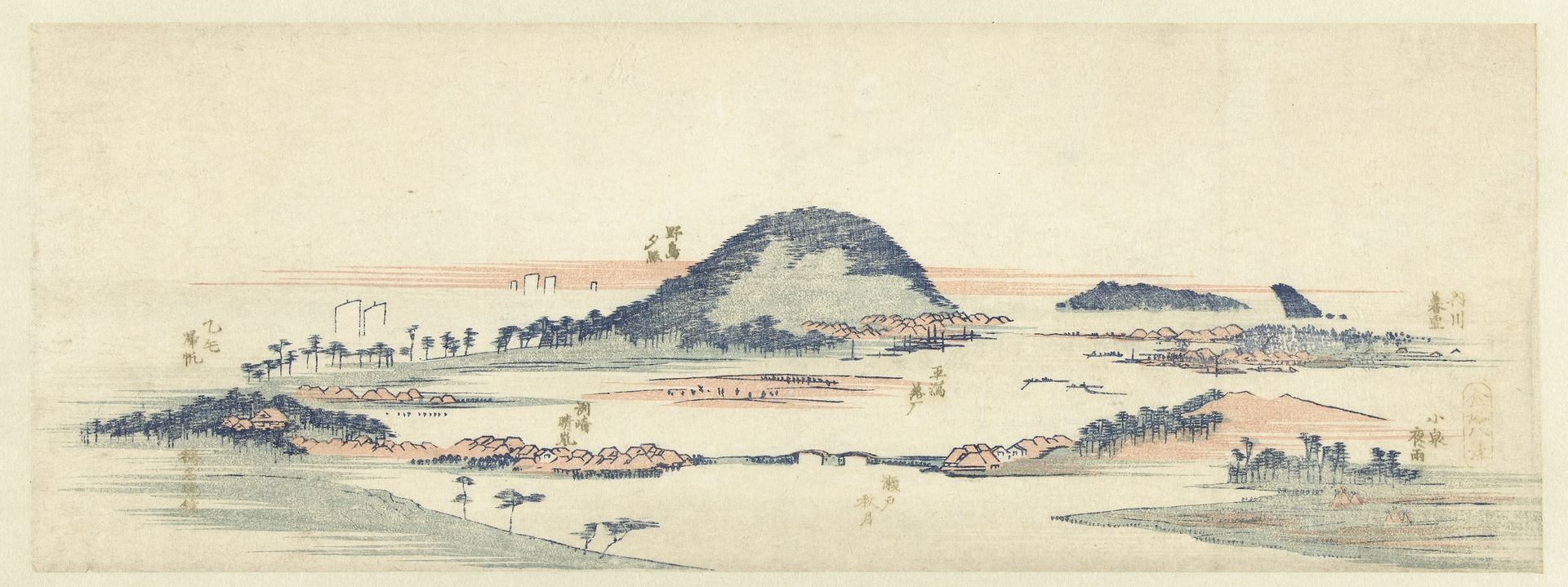 Acht gezichten op Kanazawa by Utagawa Hiroshige (I)