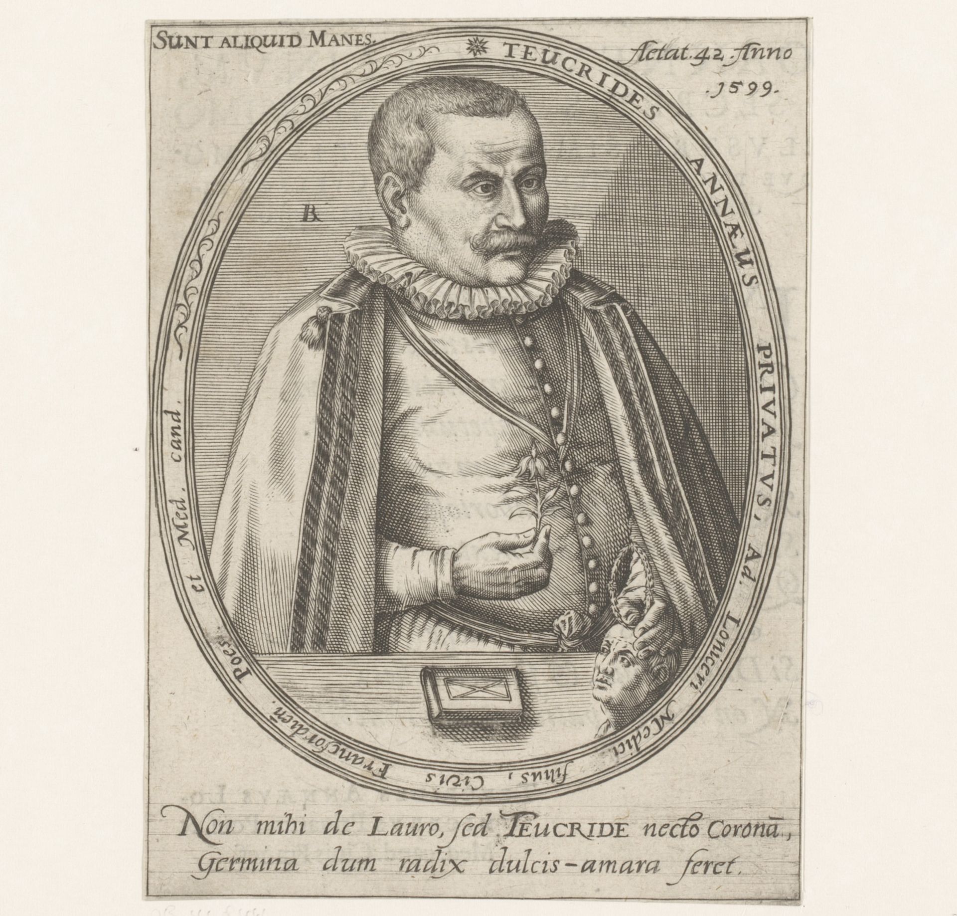 Portret van Johann Adam Lonicerus by Robert Boissard