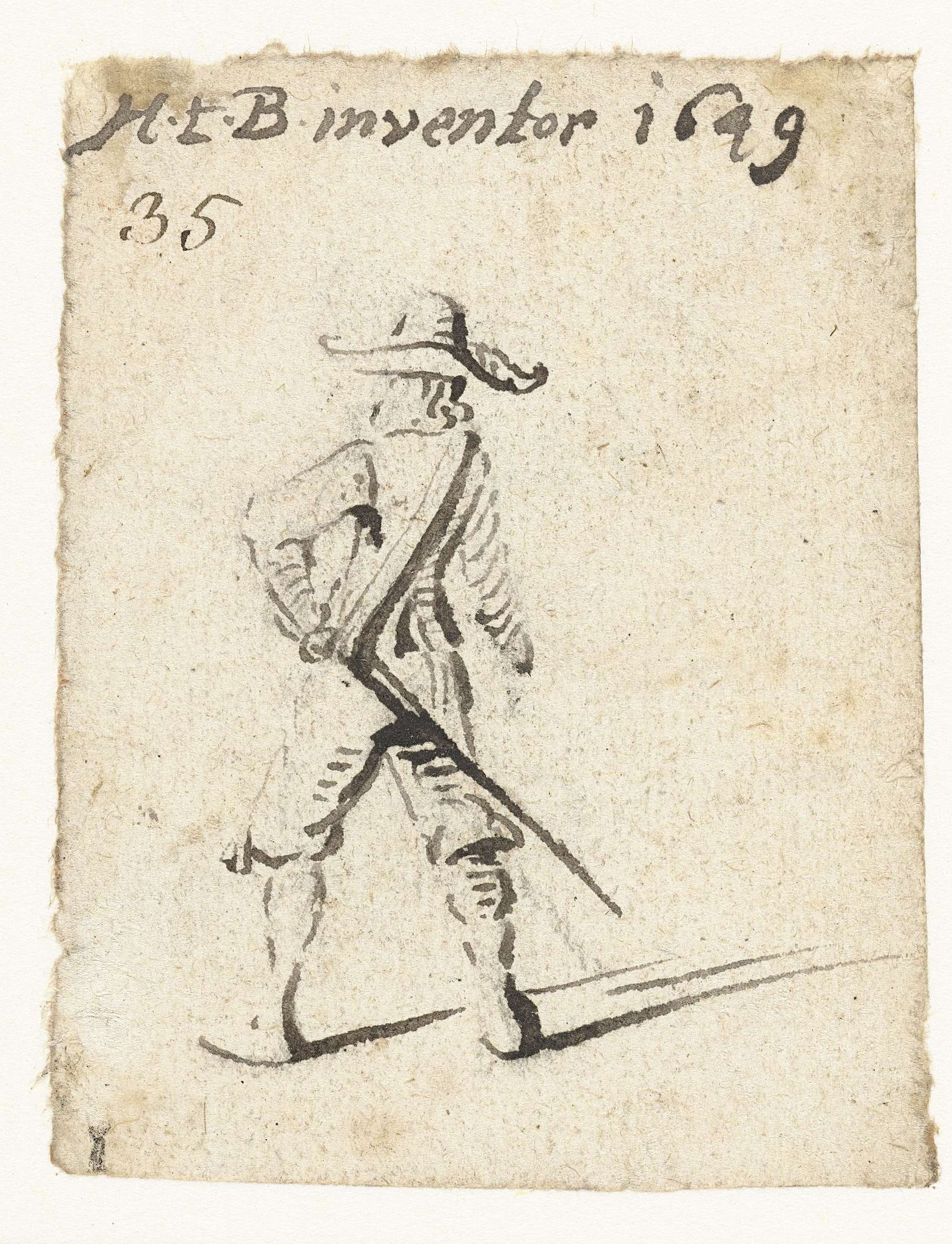 Soldaat, van achteren by Harmen ter Borch