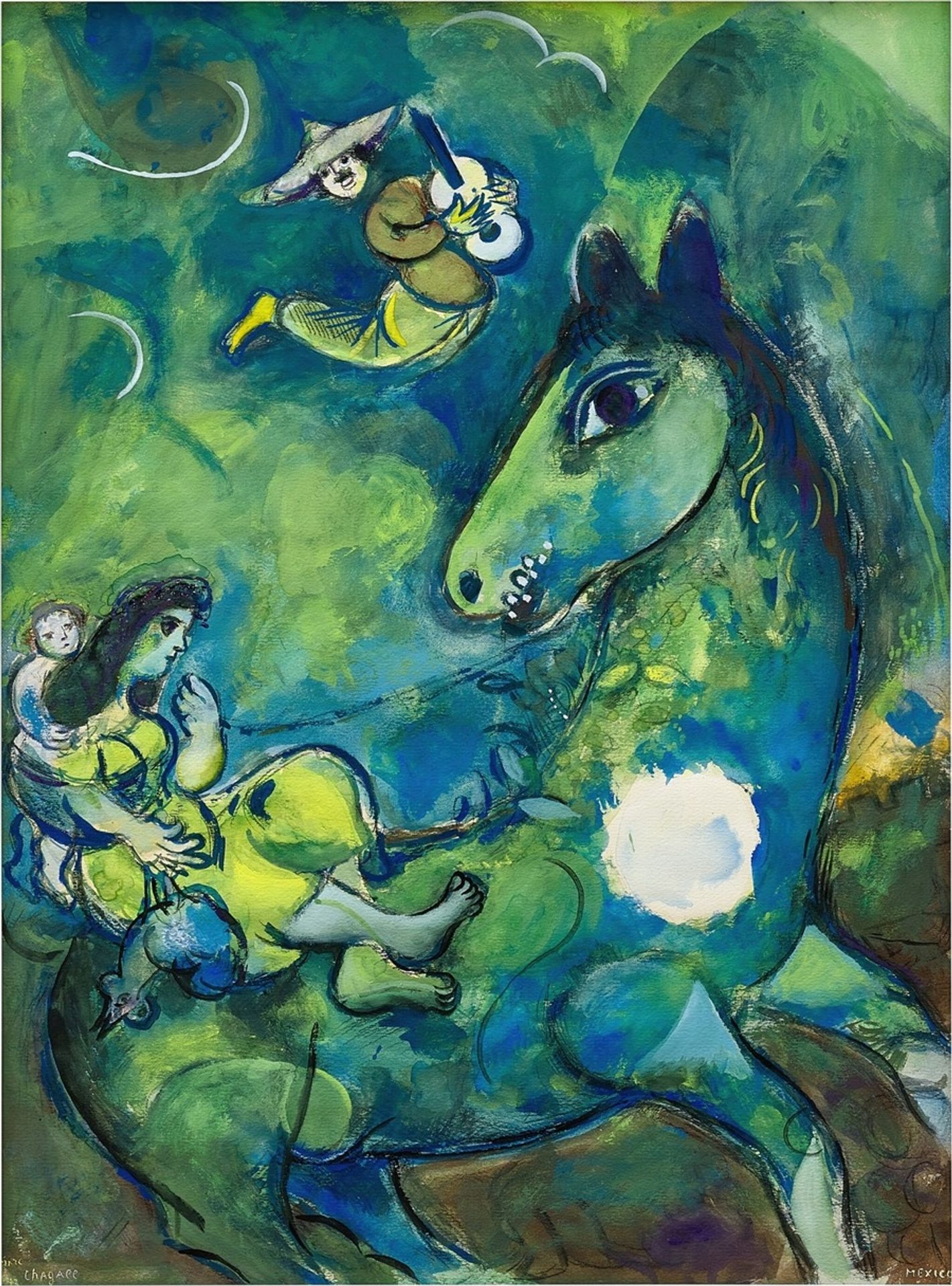 Le cheval à la lune by Marc Chagall
