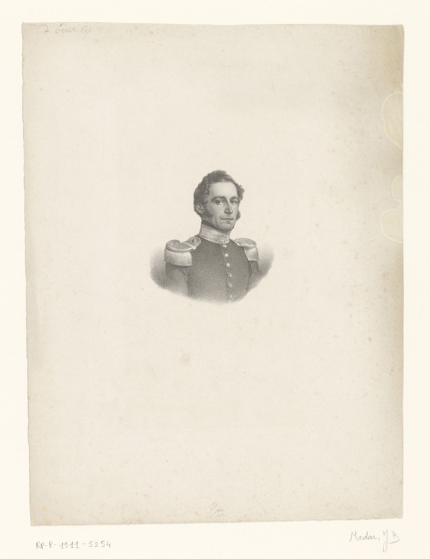 Portret van een onbekende man, mogelijk Johann van Saksen by Jean-Baptiste Madou