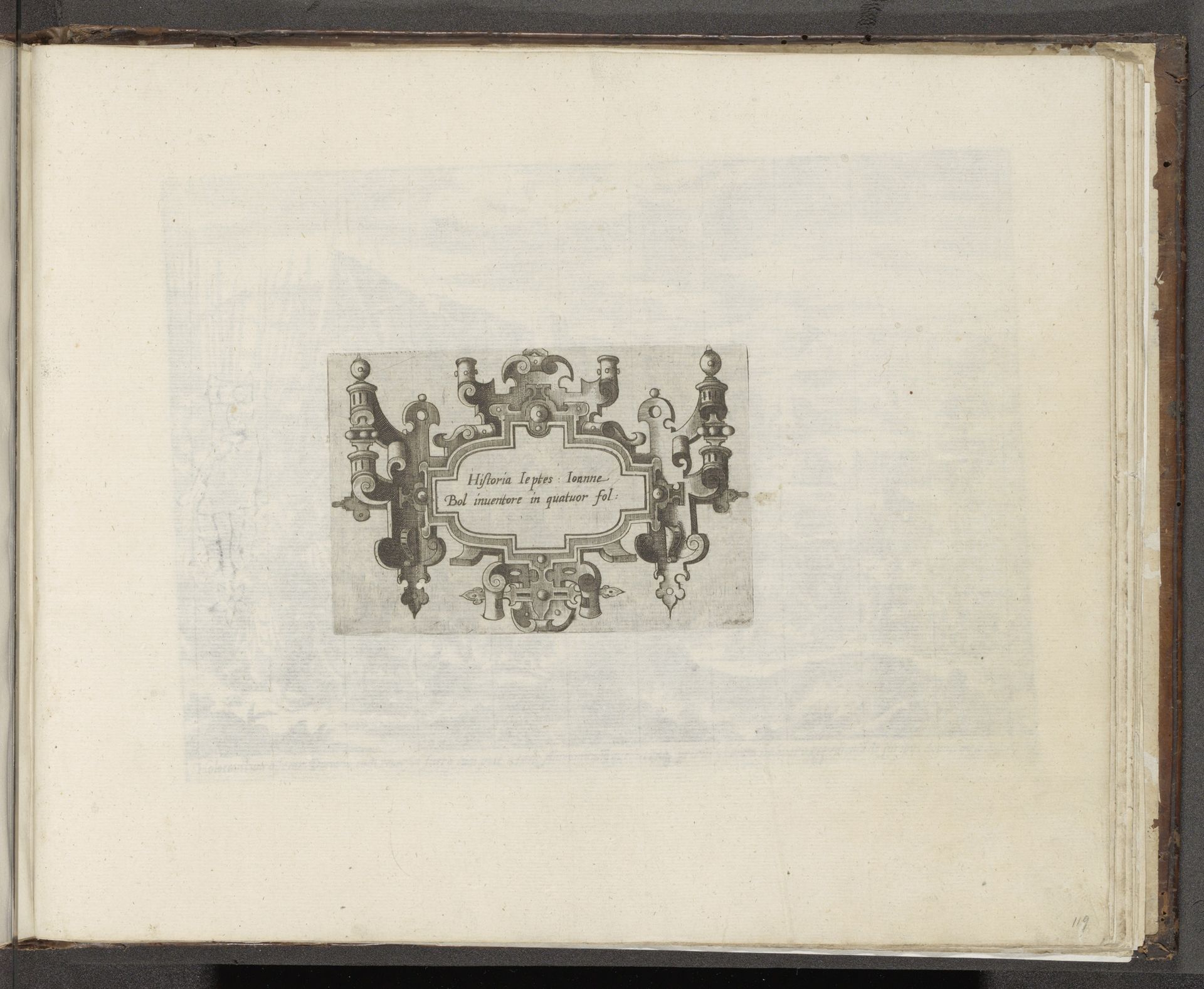 Cartouche met rolwerk by Anonymous