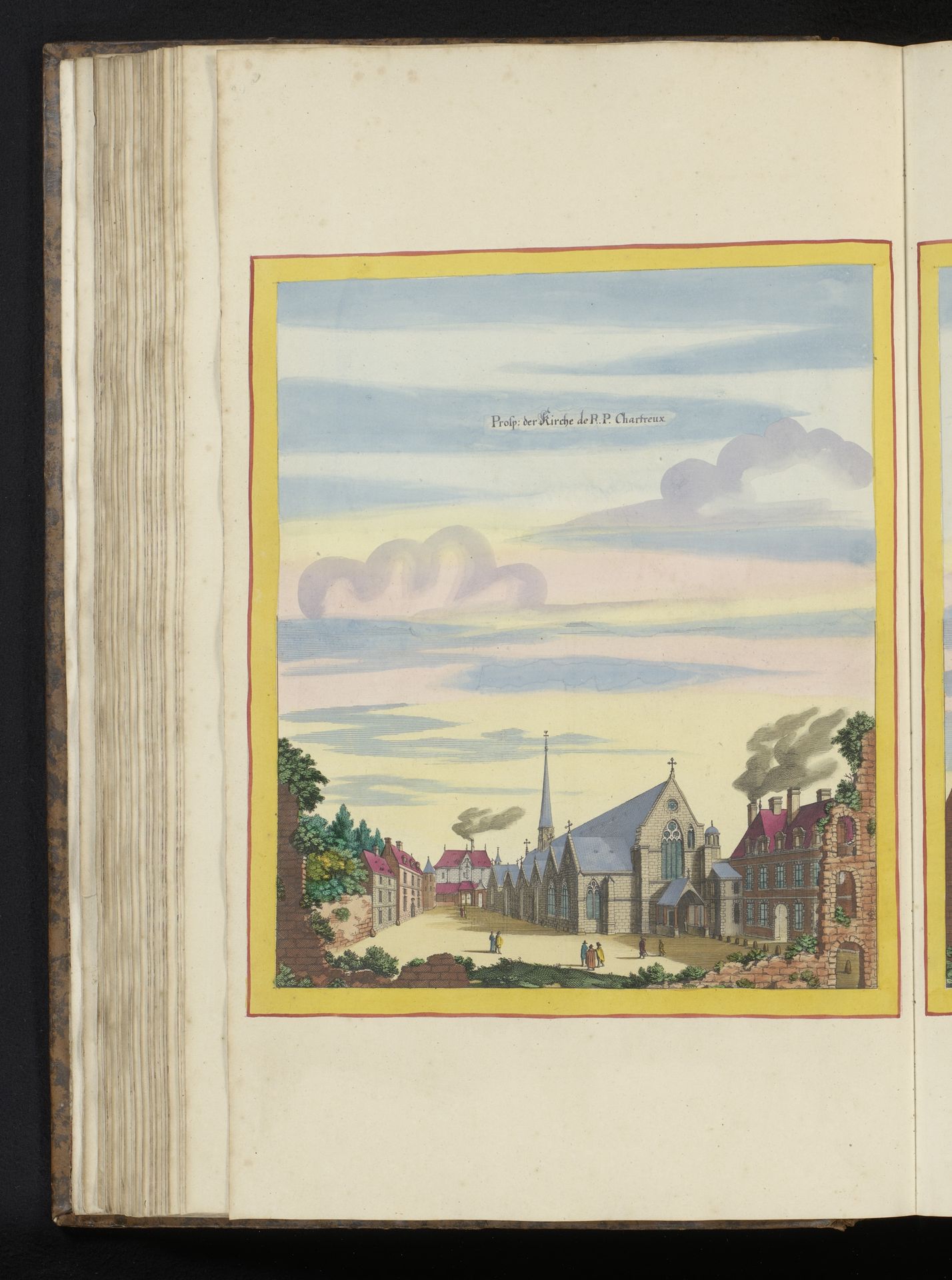 Gezicht op de Karthuizer kerk te Parijs by Matthäus (II) Merian