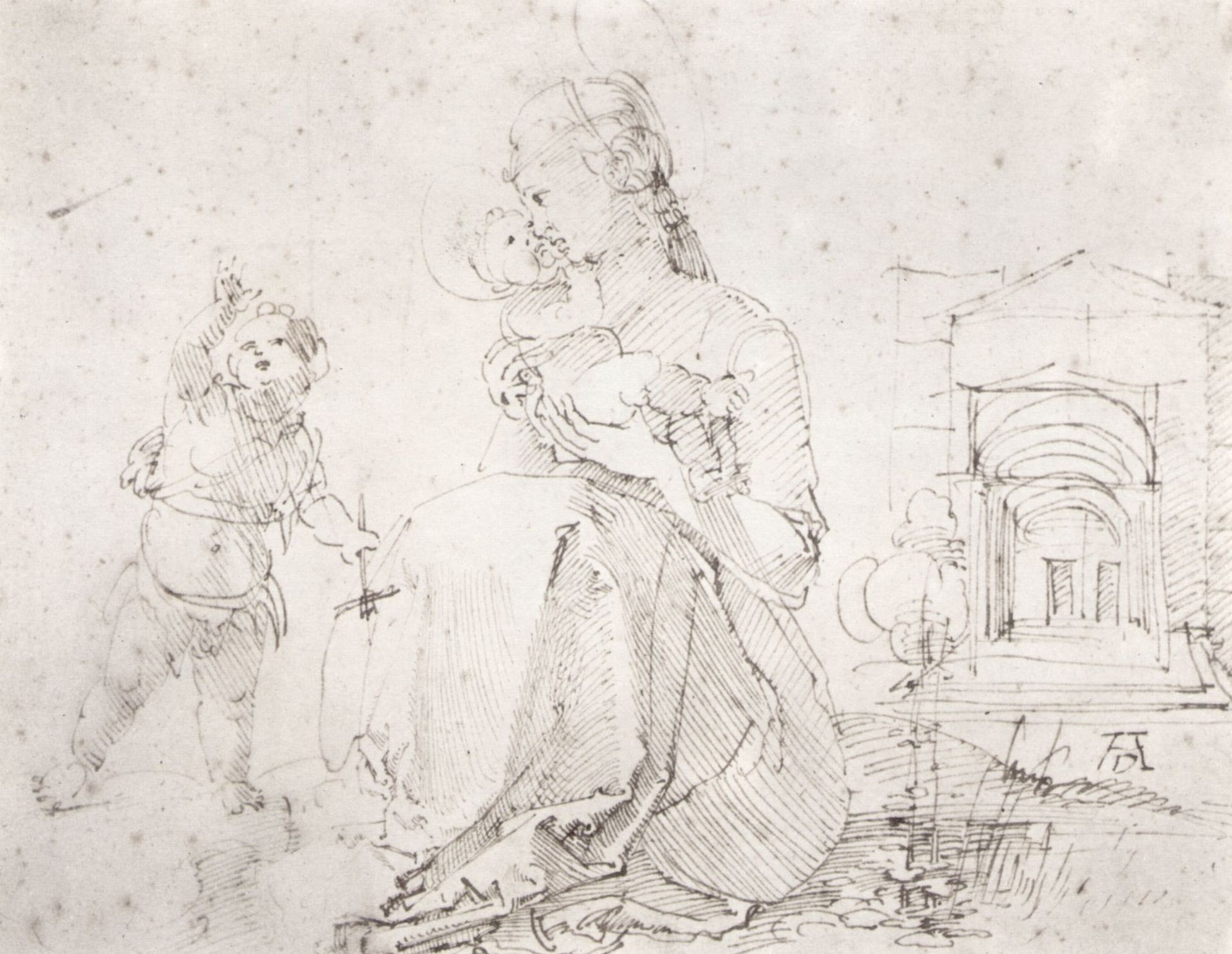 Madonna and Child with the little St. John by Albrecht Durer
