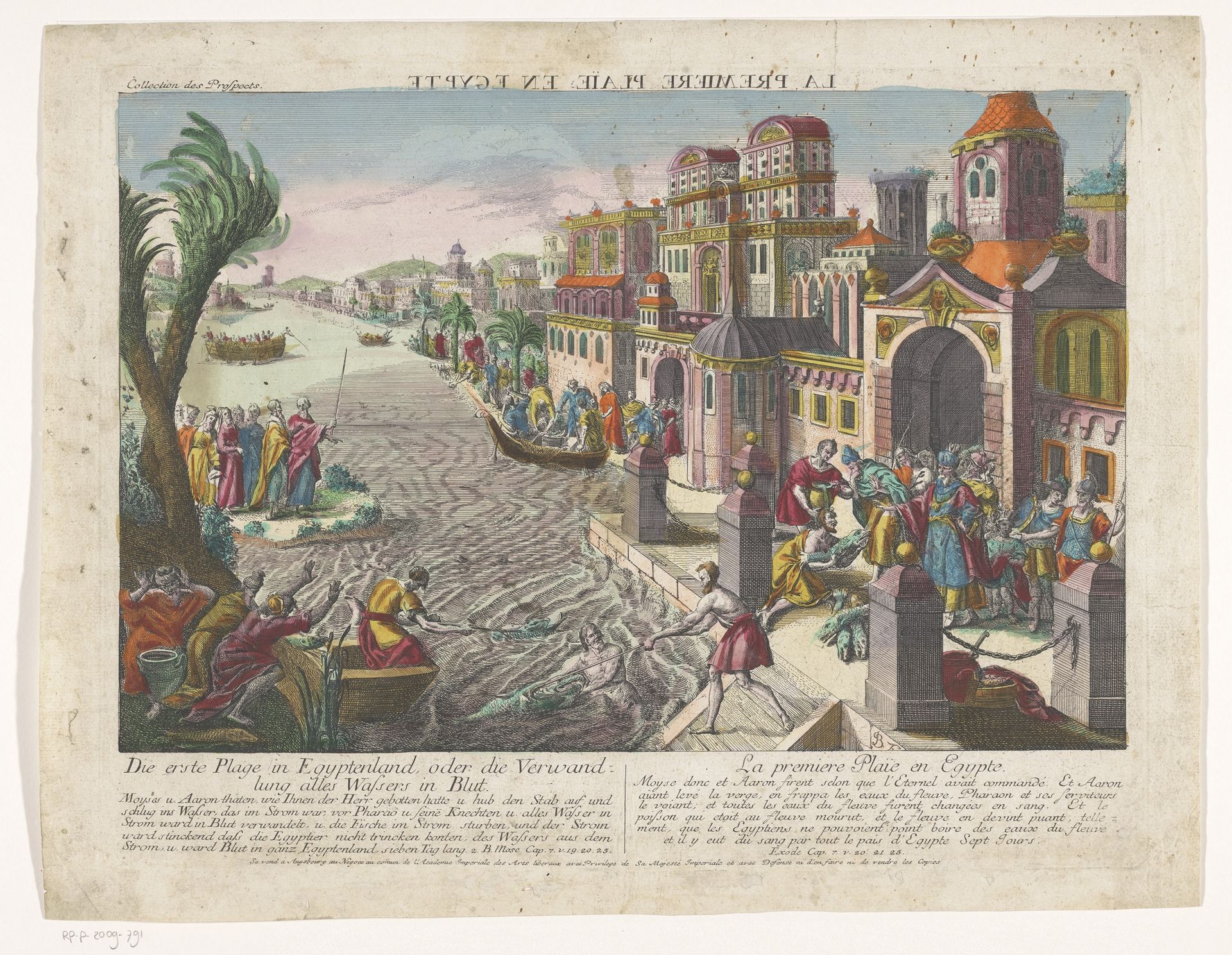 De eerste plaag van Egypte by Kaiserlich Franziskische Akademie