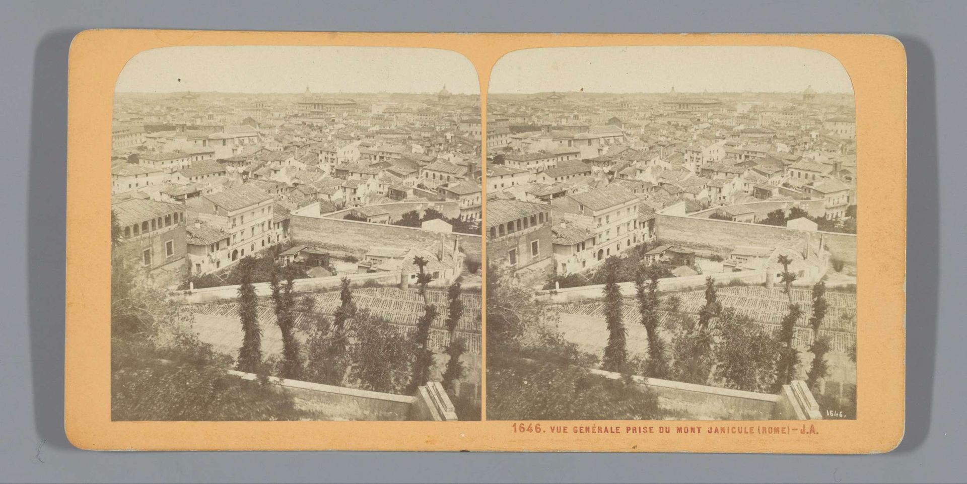 Gezicht vanaf het Janiculum in Rome by Jean Andrieu