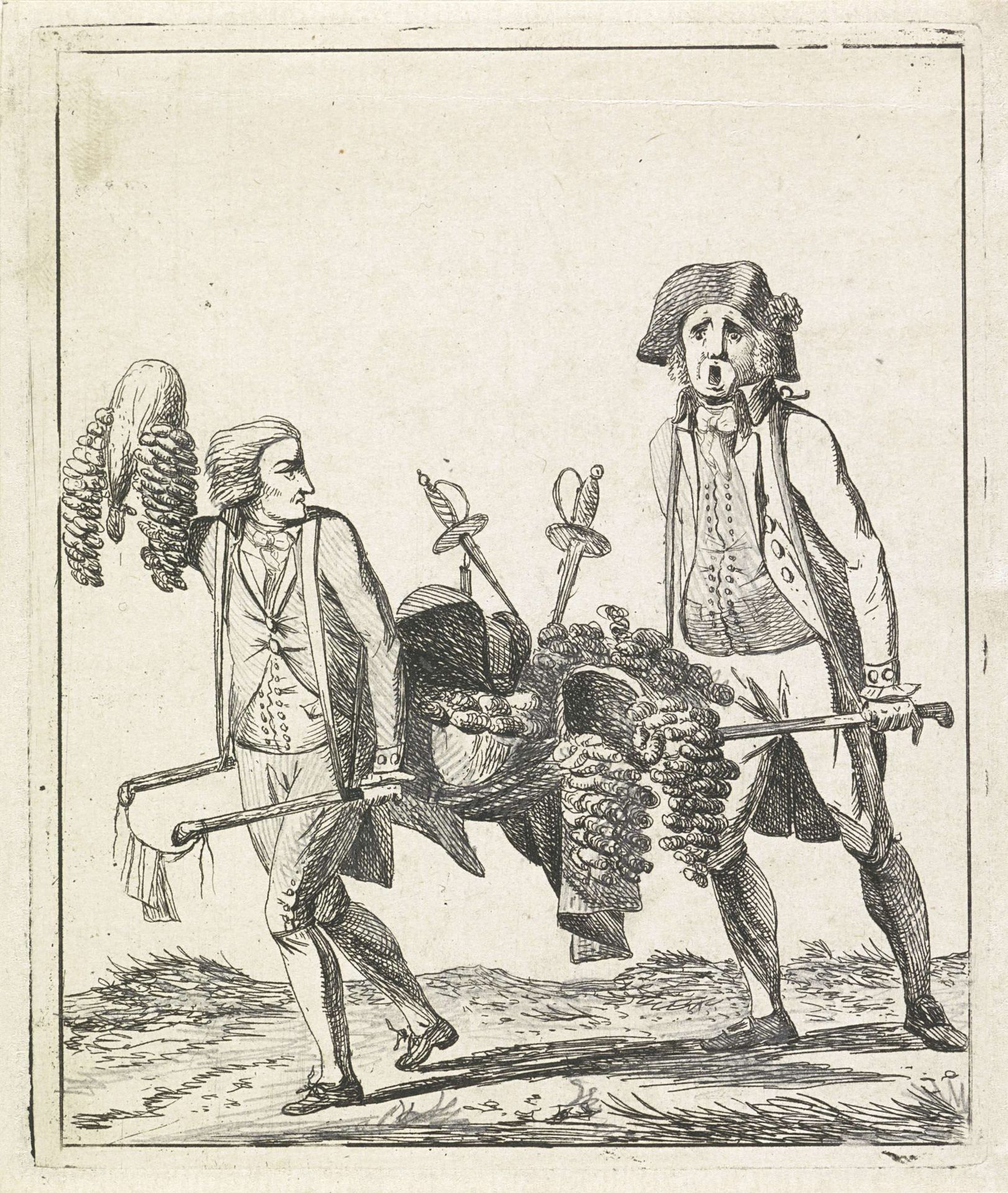 Spotprent op de Aristocratie, 1795 by Hermanus Fock
