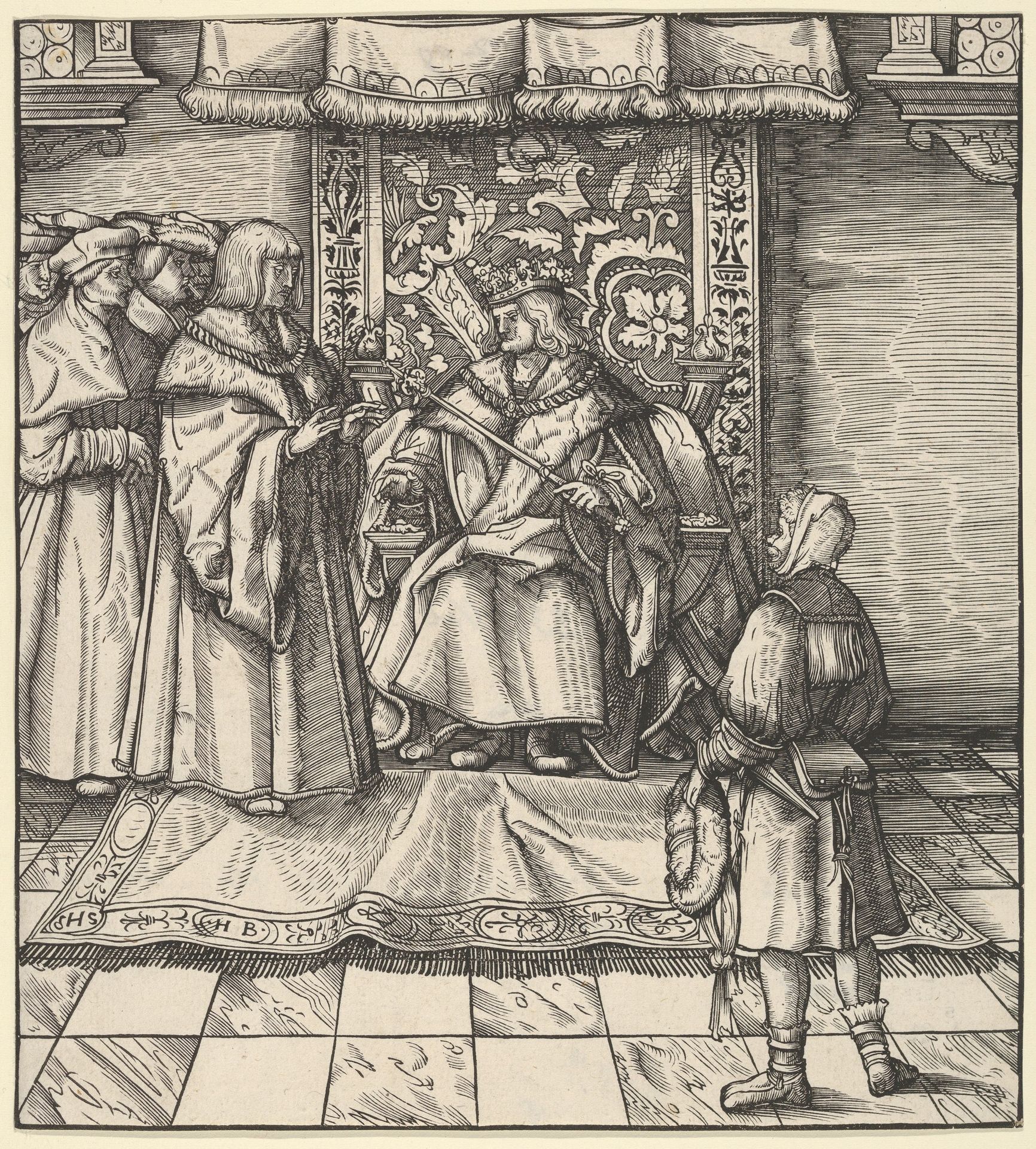 The Blue King's Council to Attack the White King by Surprise, from Der Weisskunig by Hans Burgkmair