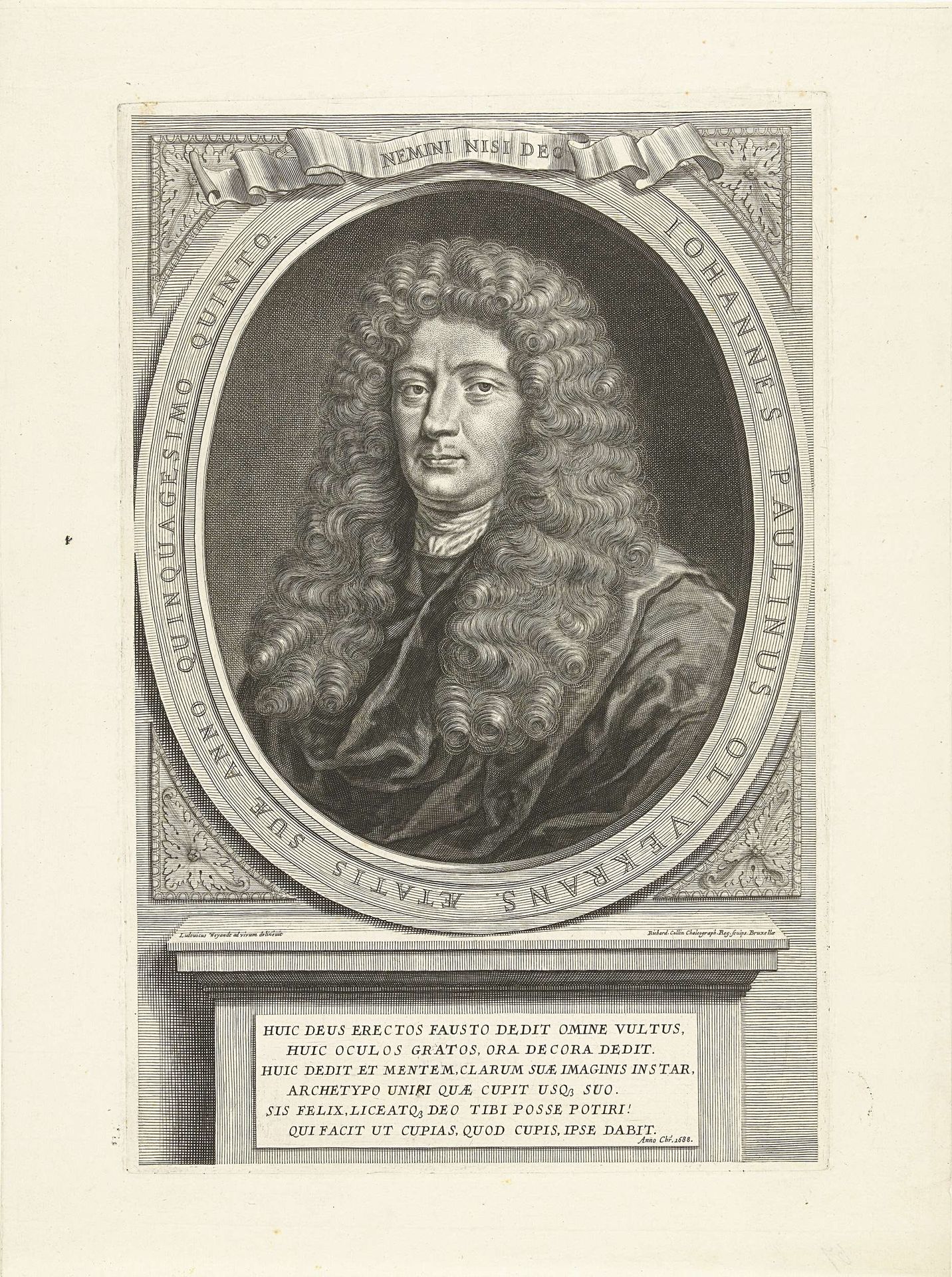 Portret van Johannes Paulinus Olivecrants op 55-jarige leeftijd by Richard Collin