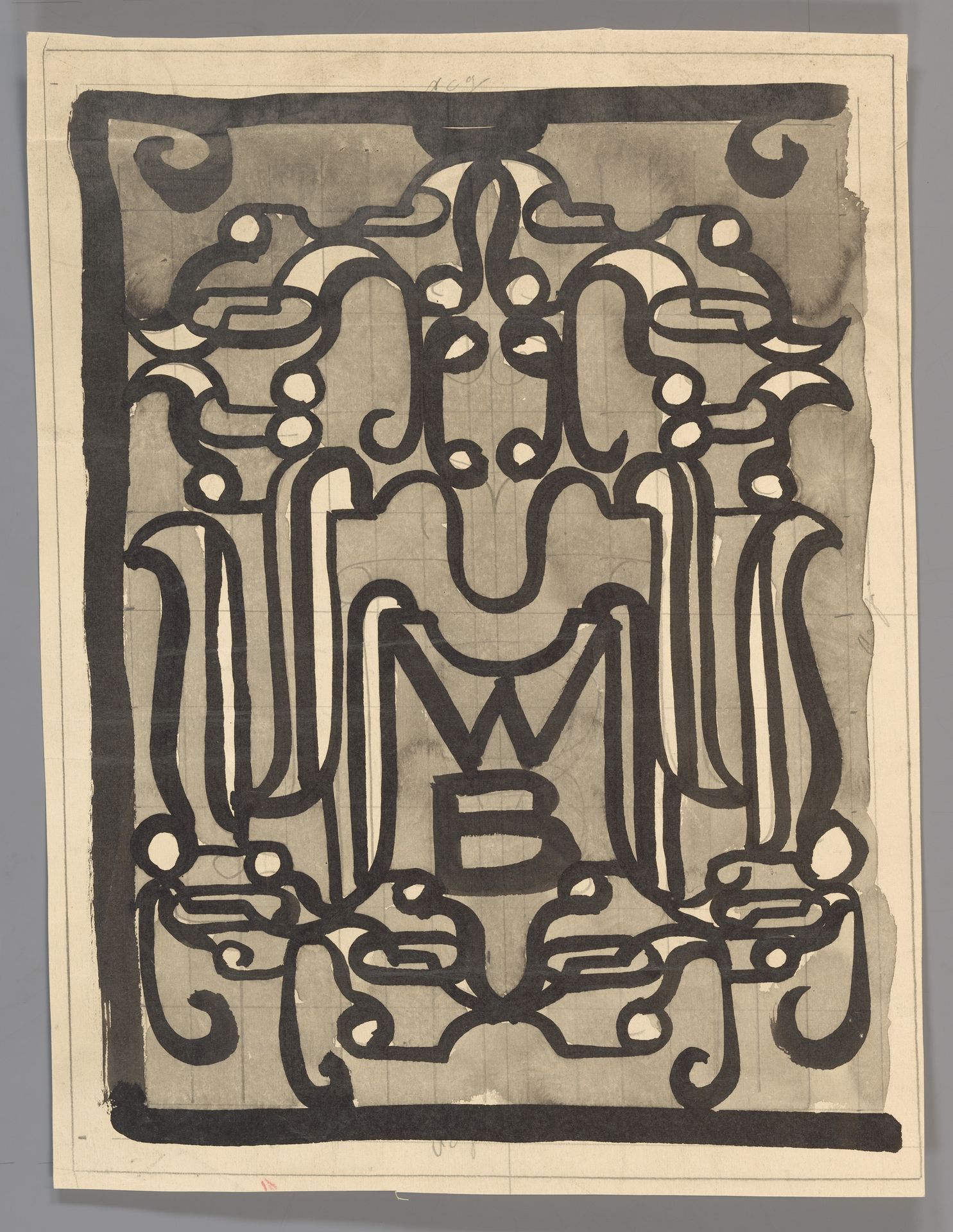 Ontwerp van een vignet (?) voor de Wereldbibliotheek by Carel Adolph Lion Cachet