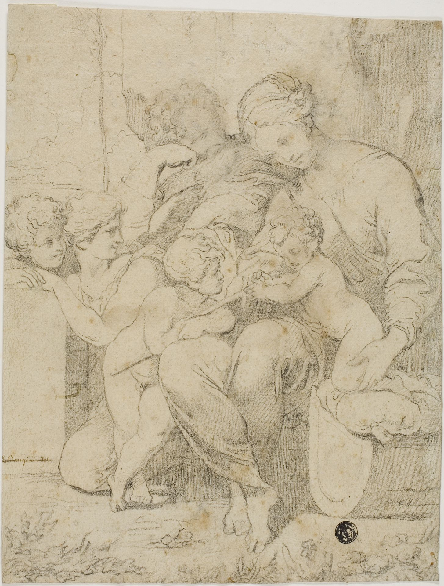 Holy Family with the Infant Saint John the Baptist and Angels by Lubin Baugin
