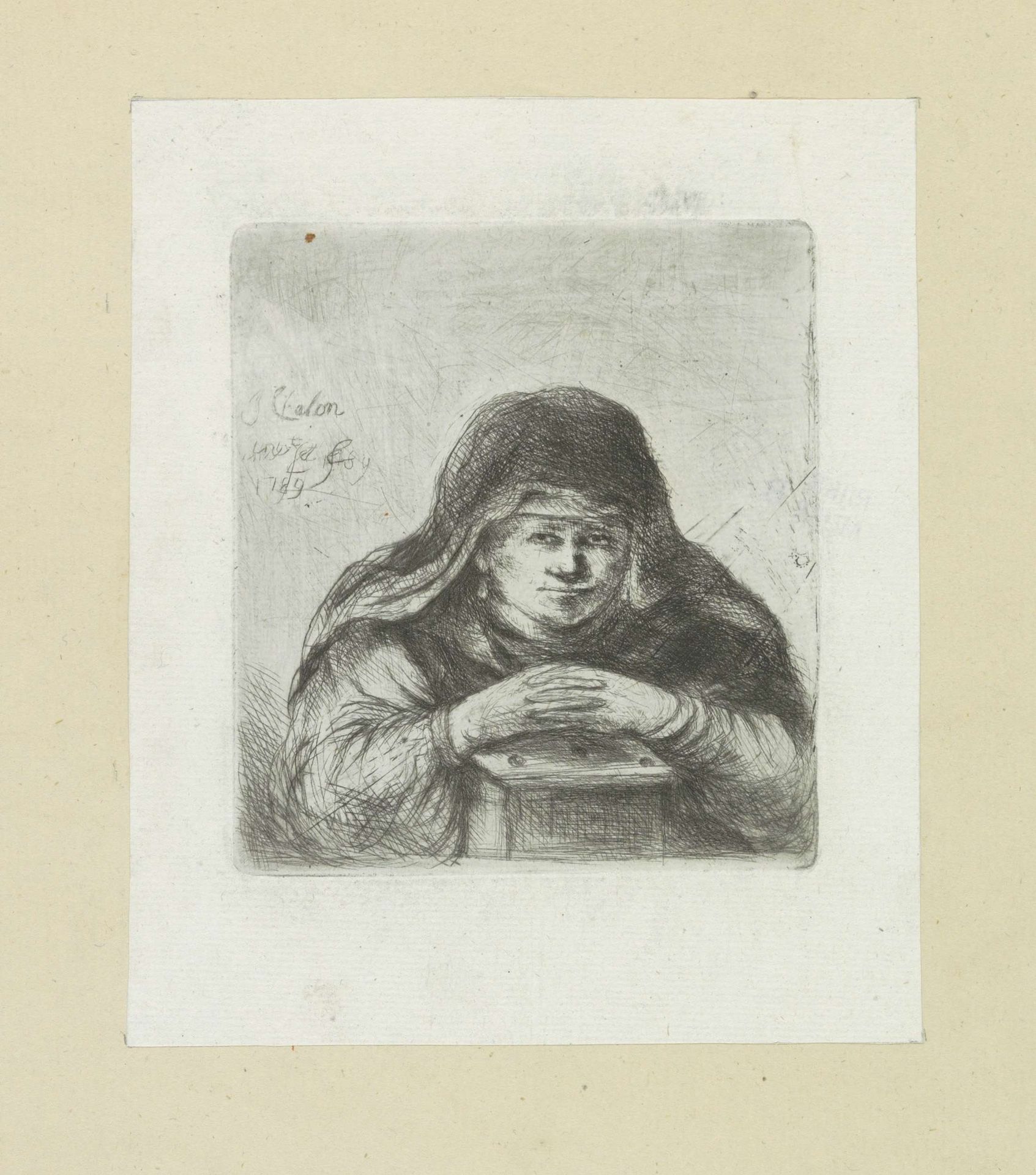 Vrouw boven een stoof by Jan Chalon
