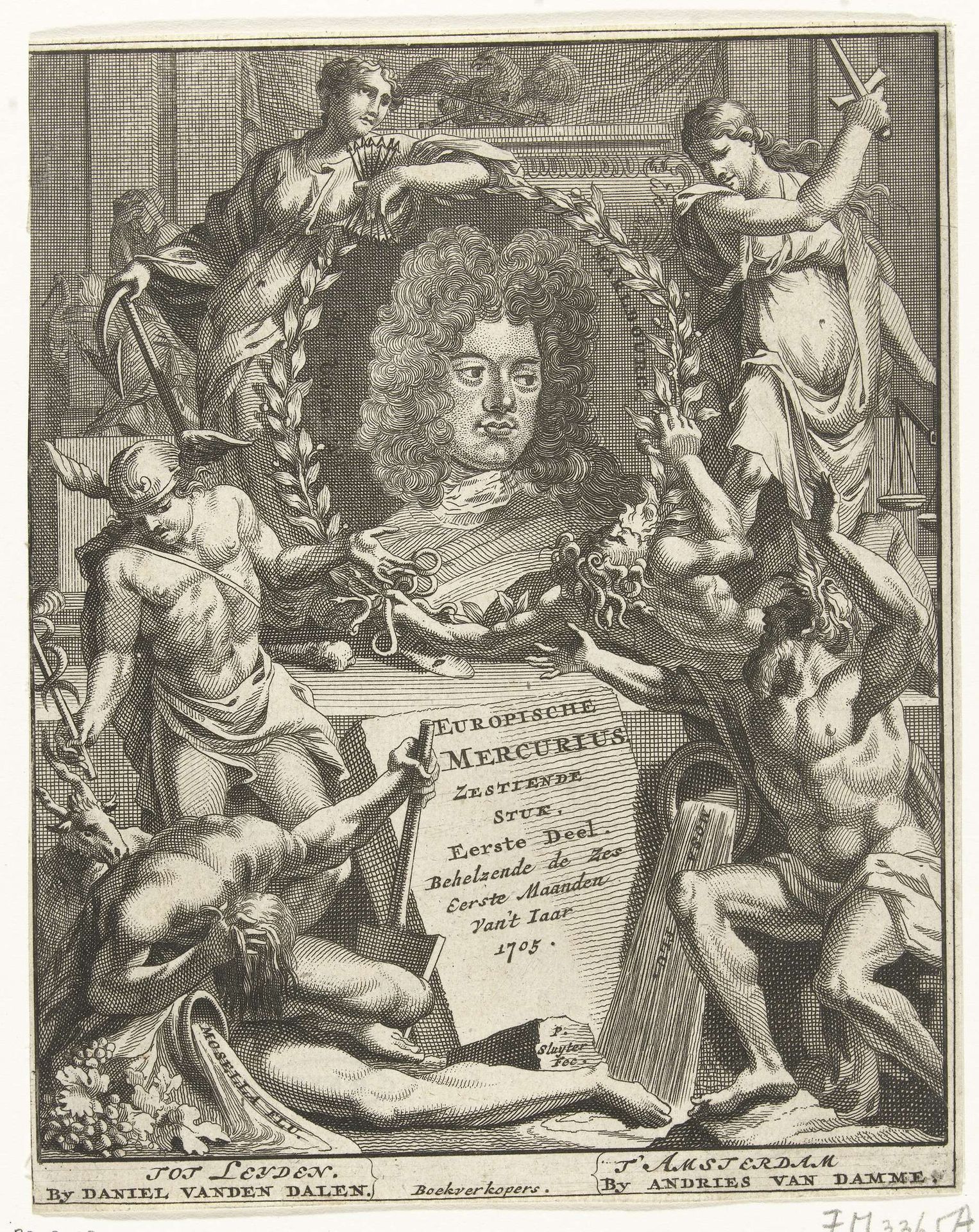 Titelpagina van de Europische Mercurius, 1705 by Pieter Sluyter