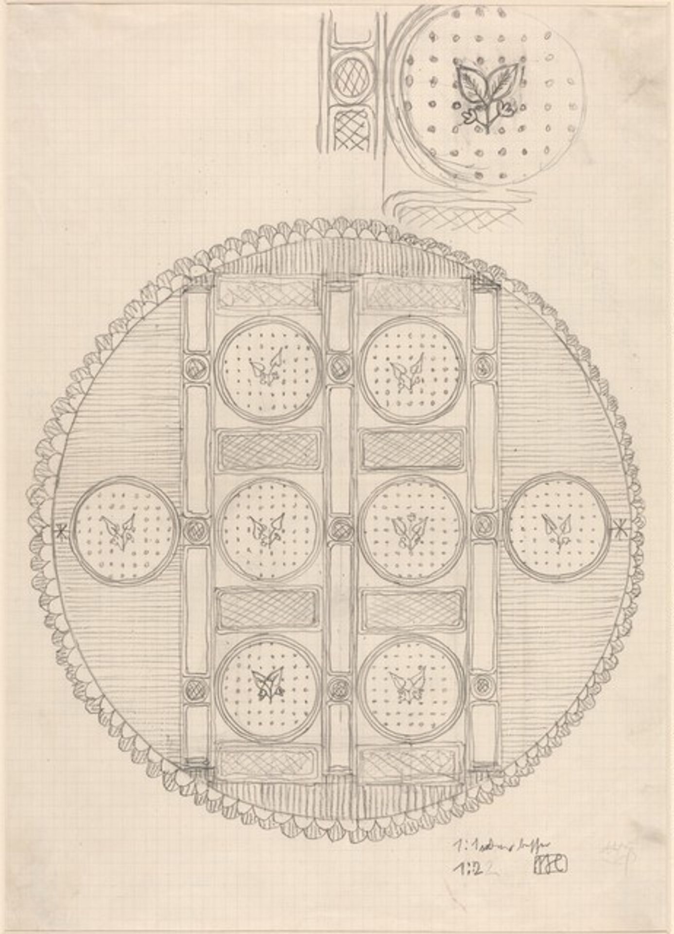 Circular Ornamental Design by Josef Hoffmann