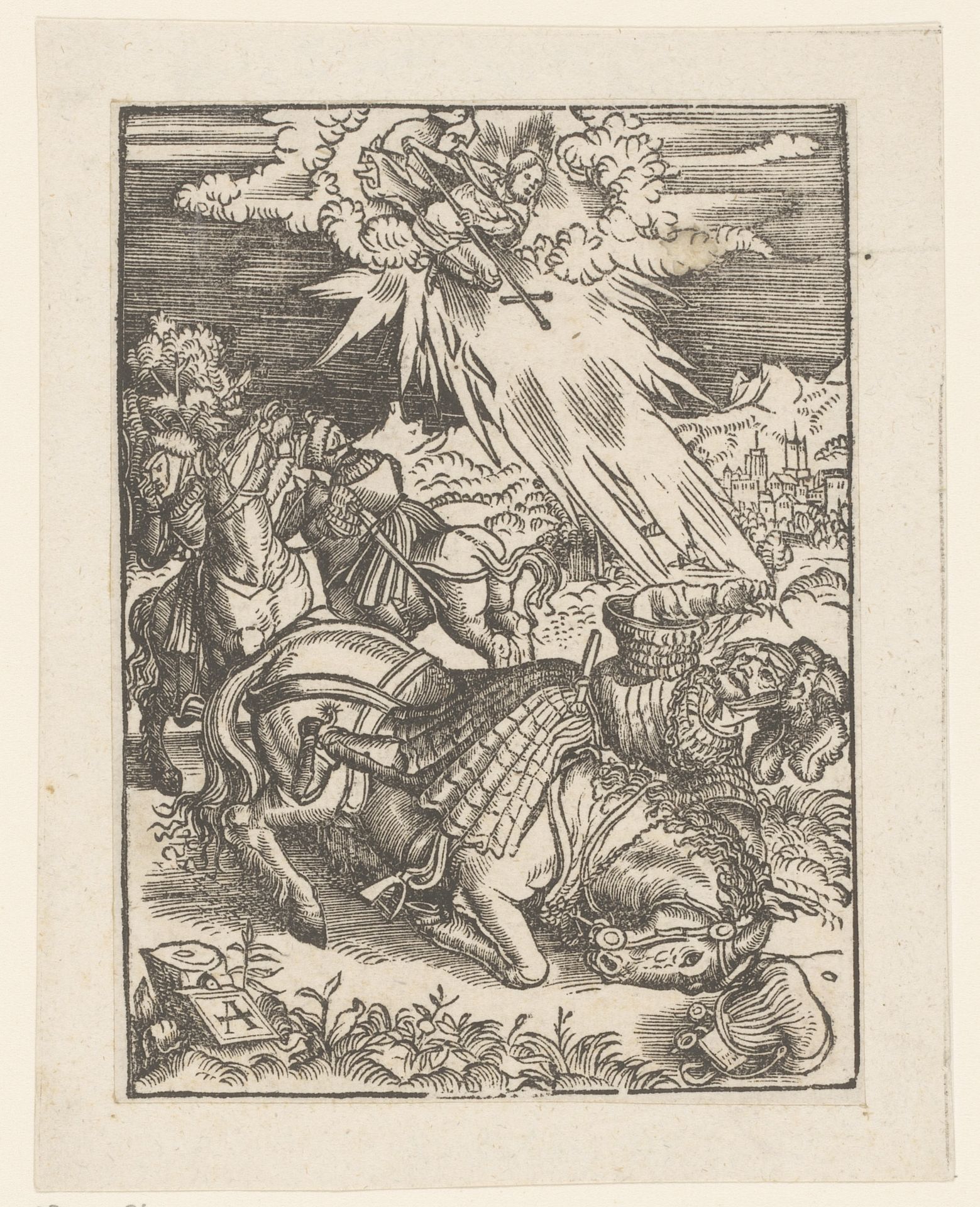 Bekering van Paulus by Monogrammist A (16e eeuw)