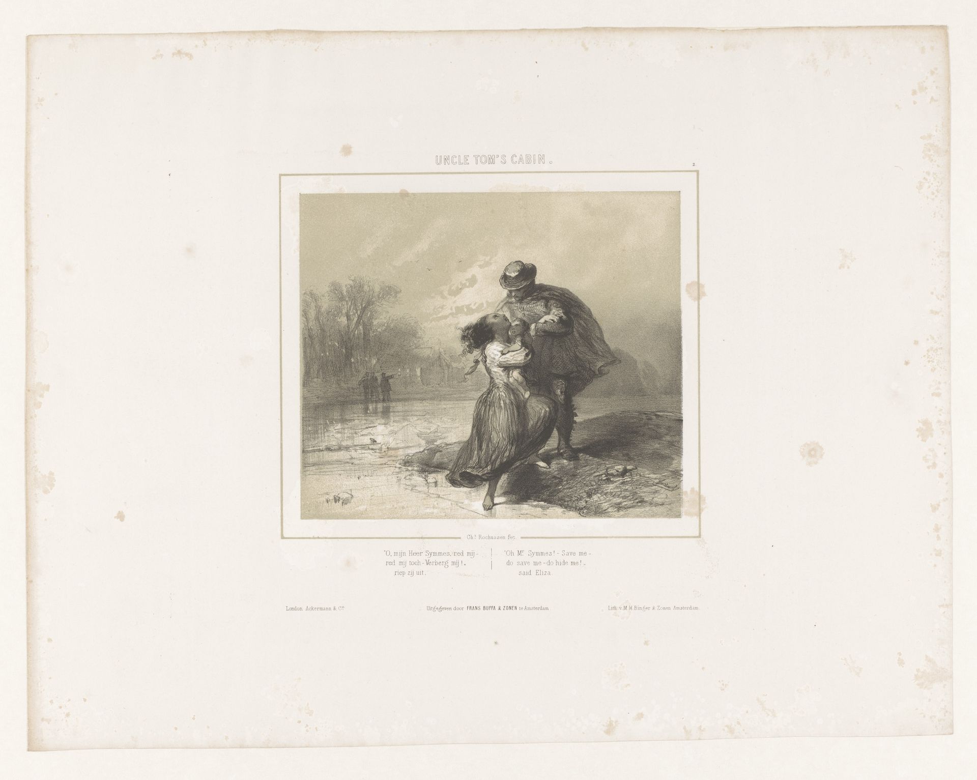 Eliza vraagt meneer Symmes te hulp by Charles Rochussen