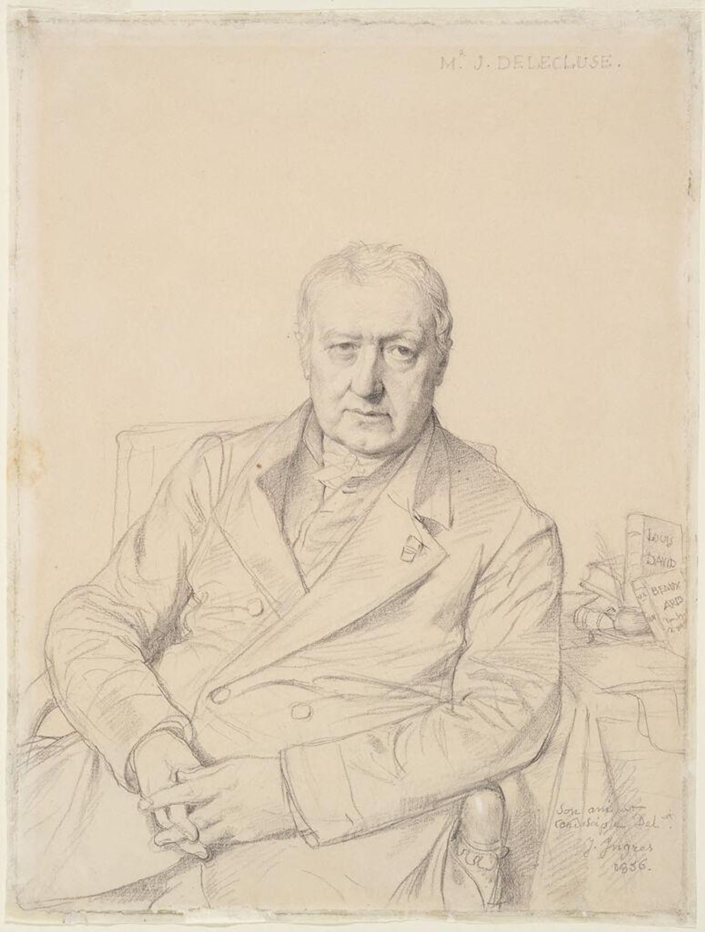 Portrait of Etienne-Jean DelÃ©cluze by Jean Auguste Dominique Ingres