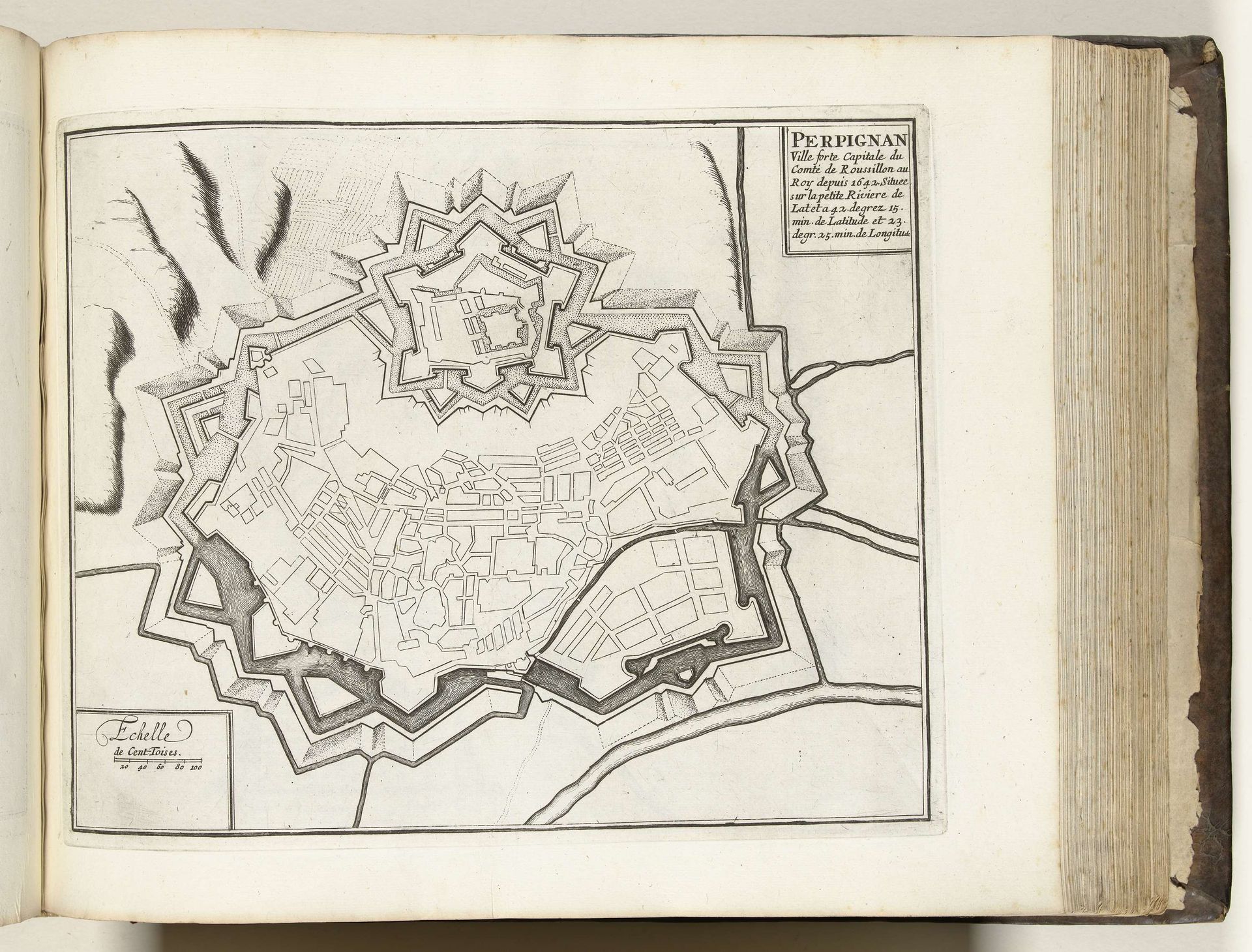 Plattegrond van Perpignan, ca. 1693-1696 by Anonymous