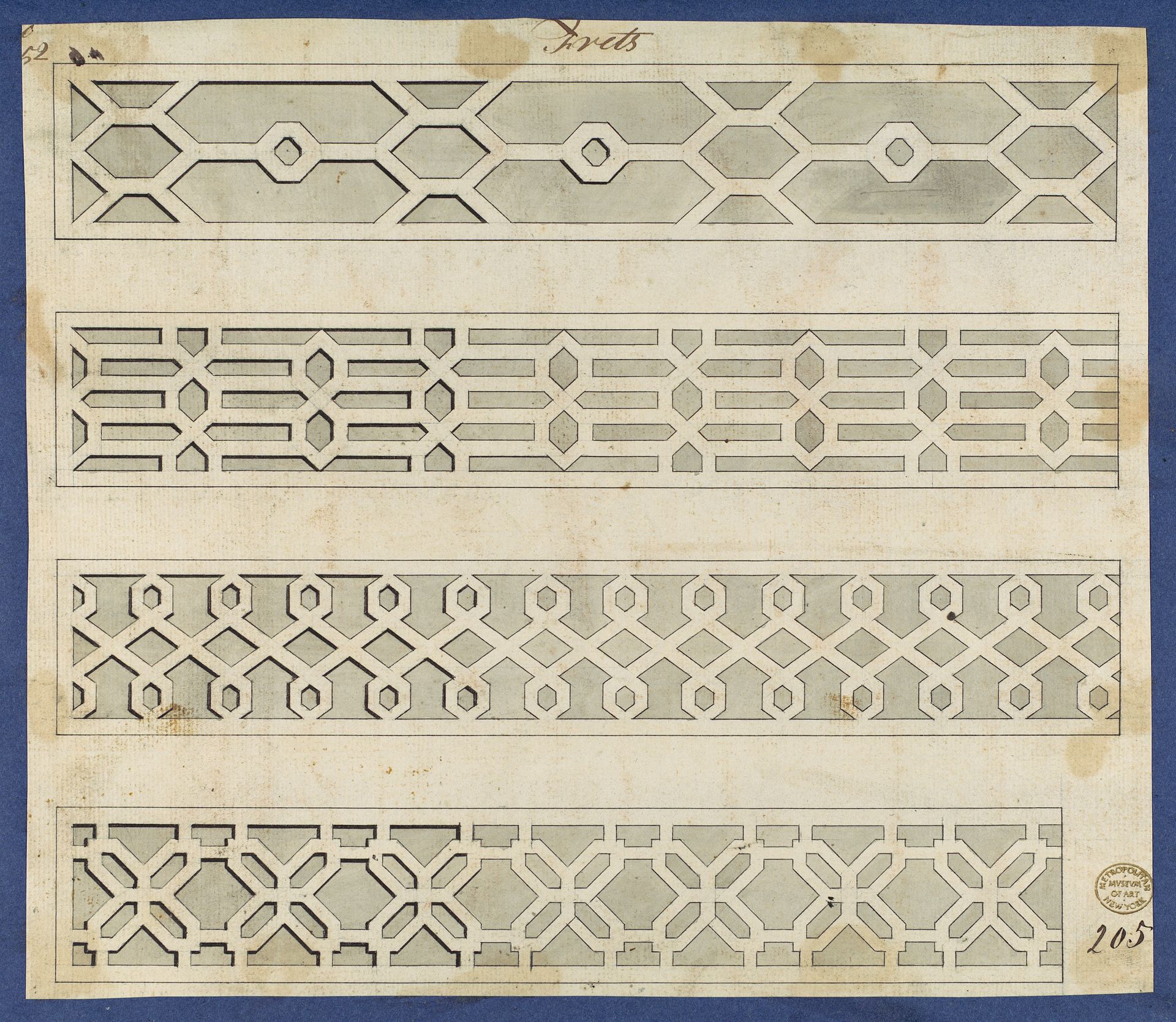 Frets, from Chippendale Drawings, Vol. II by Thomas Chippendale