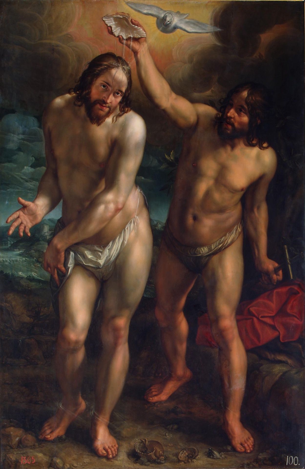 The Baptism of Christ by Hendrick Goltzius