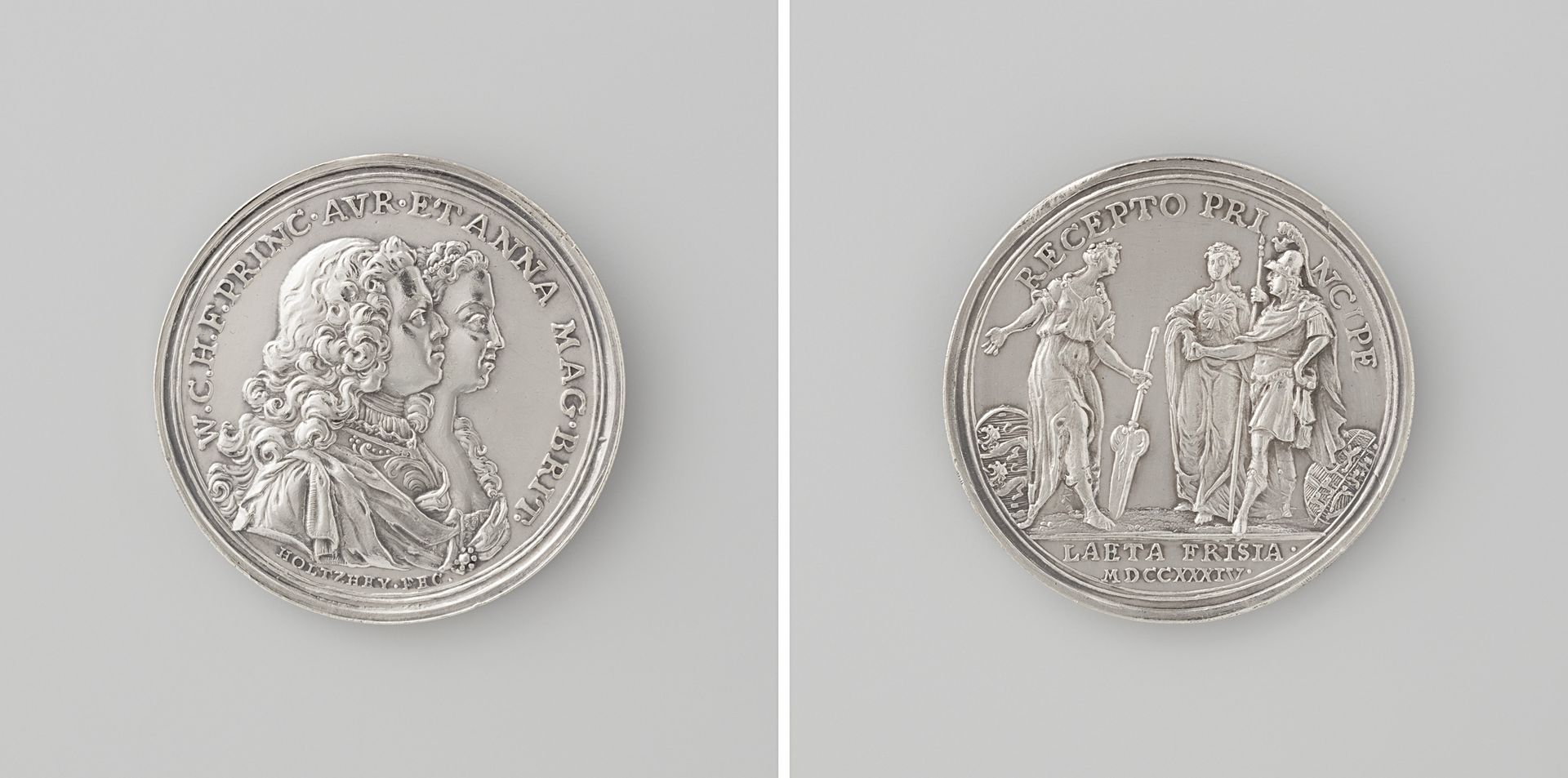 Aankomst van Willem IV en prinses Anna van Engeland te Leeuwarden by Martin Holtzhey