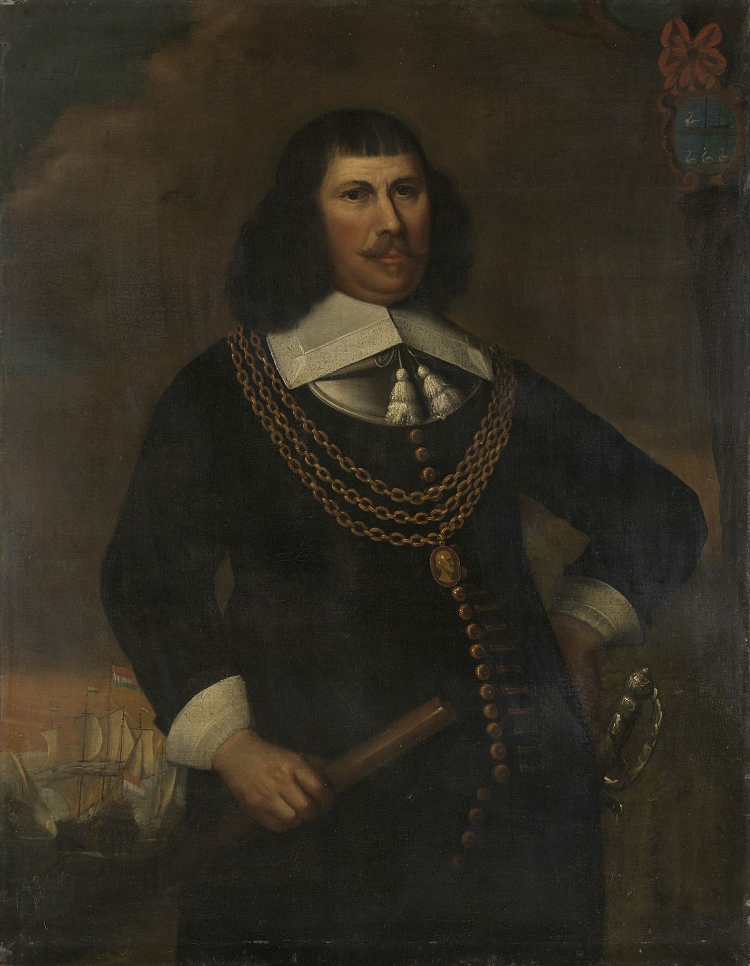 Pieter Florisz (ca. 1605-58), Vice-Admiral of the Northern District by Abraham Liedts