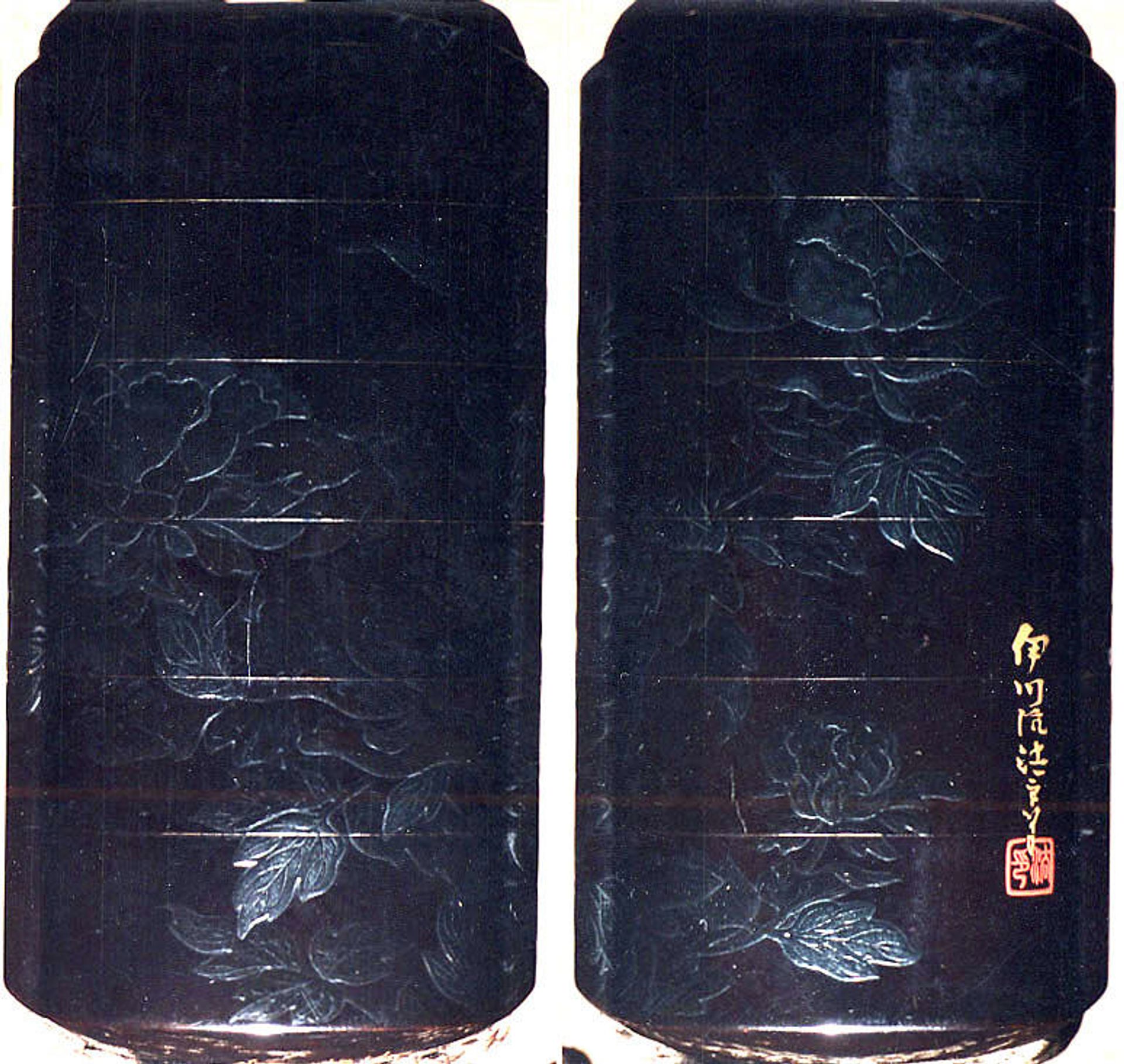 Case (Inrō) with Design of Flowering Peonies by Kano Seisen’in
