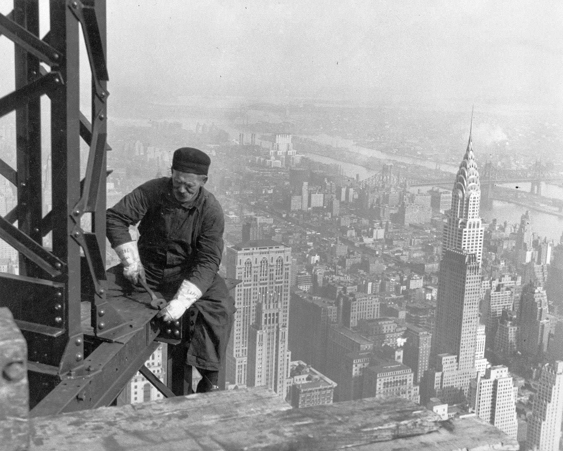 Old Timer Structural Worker by Lewis Hine
