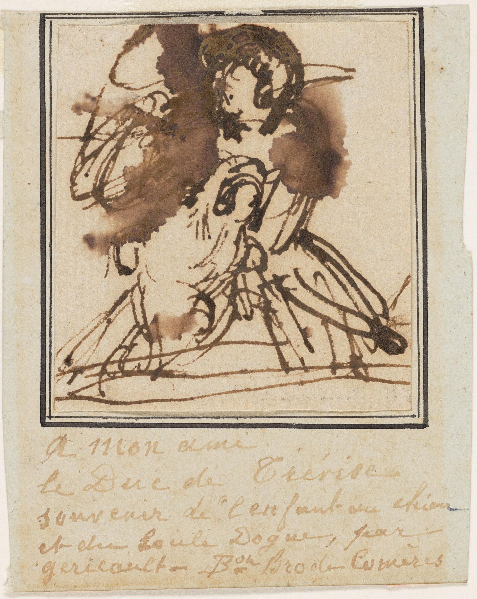 Sketch for Portrait of Olivier Bro by Théodore Géricault