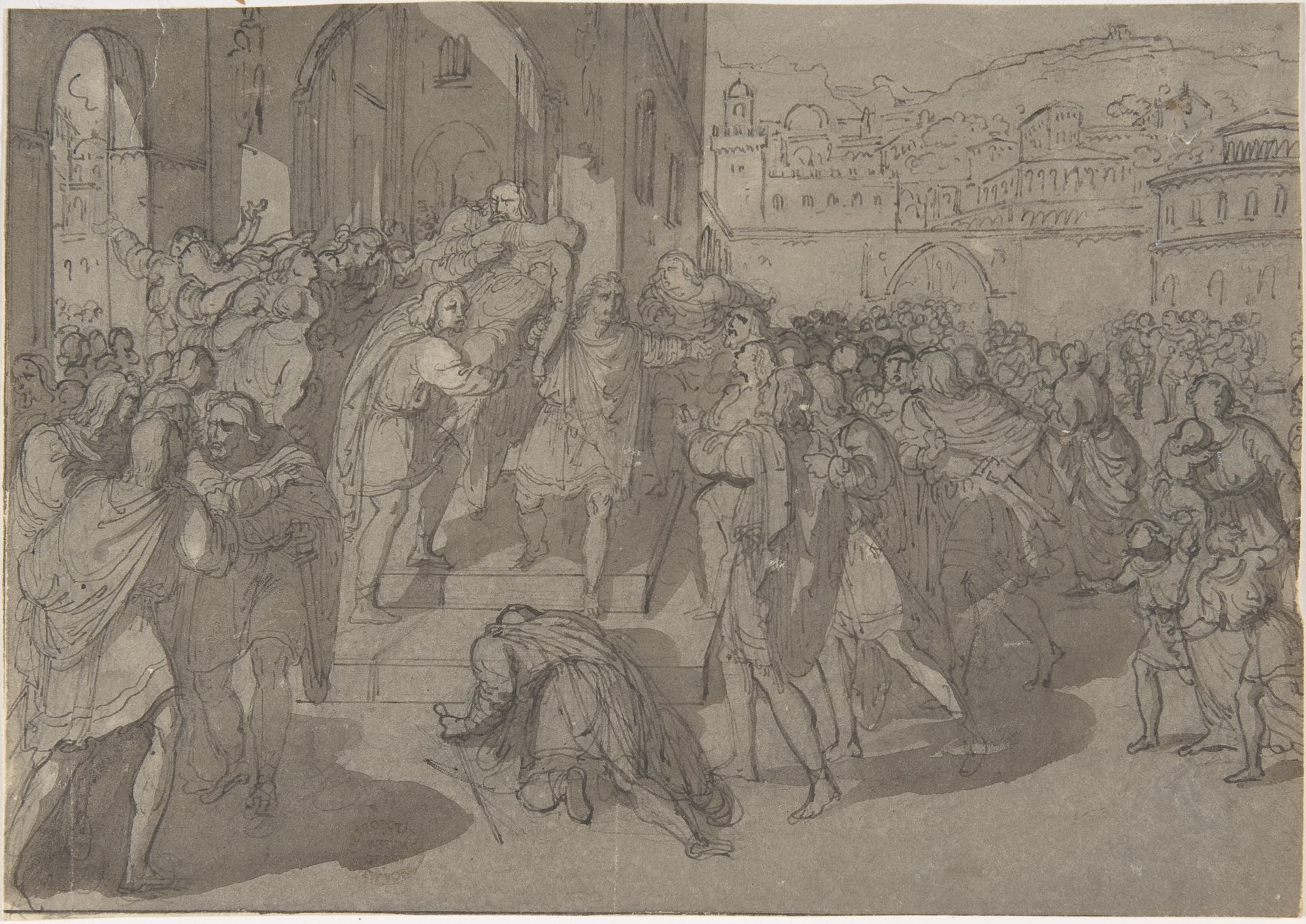 Virginius and Virginia (?) by Wilhelm von Kaulbach
