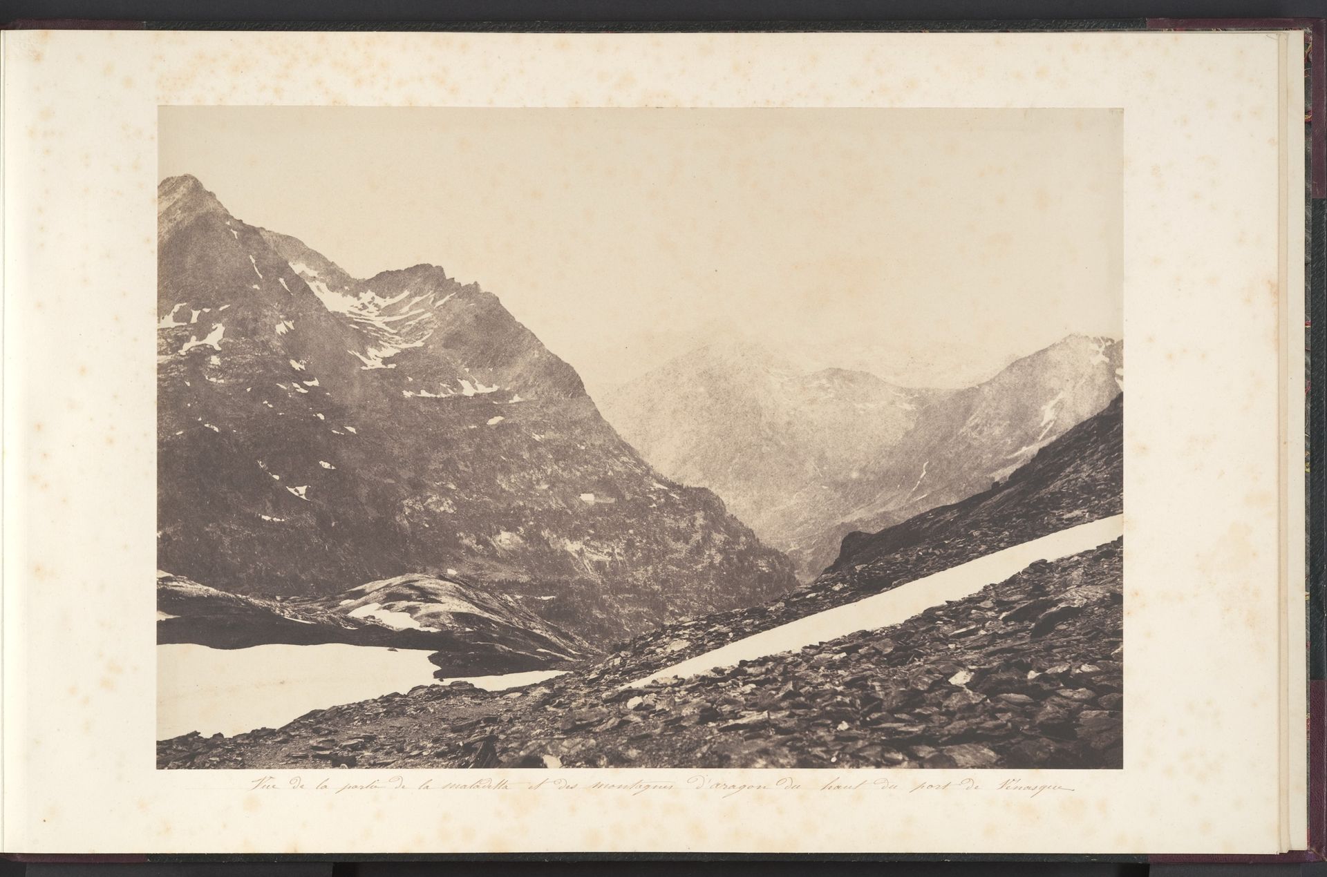 Vue de la partie de la Maladetta et des montagnes du haut du port de Vénasque by Joseph Vigier