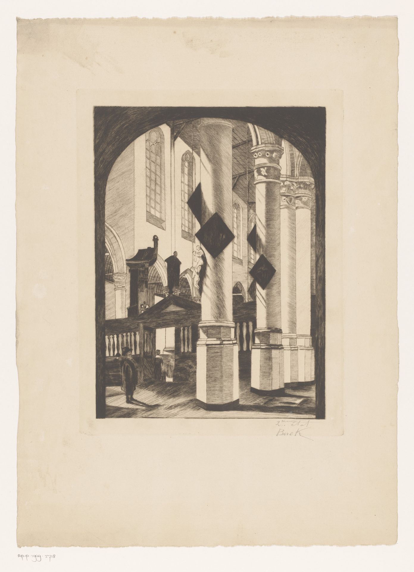 Kerkinterieur by Florimond Buyck