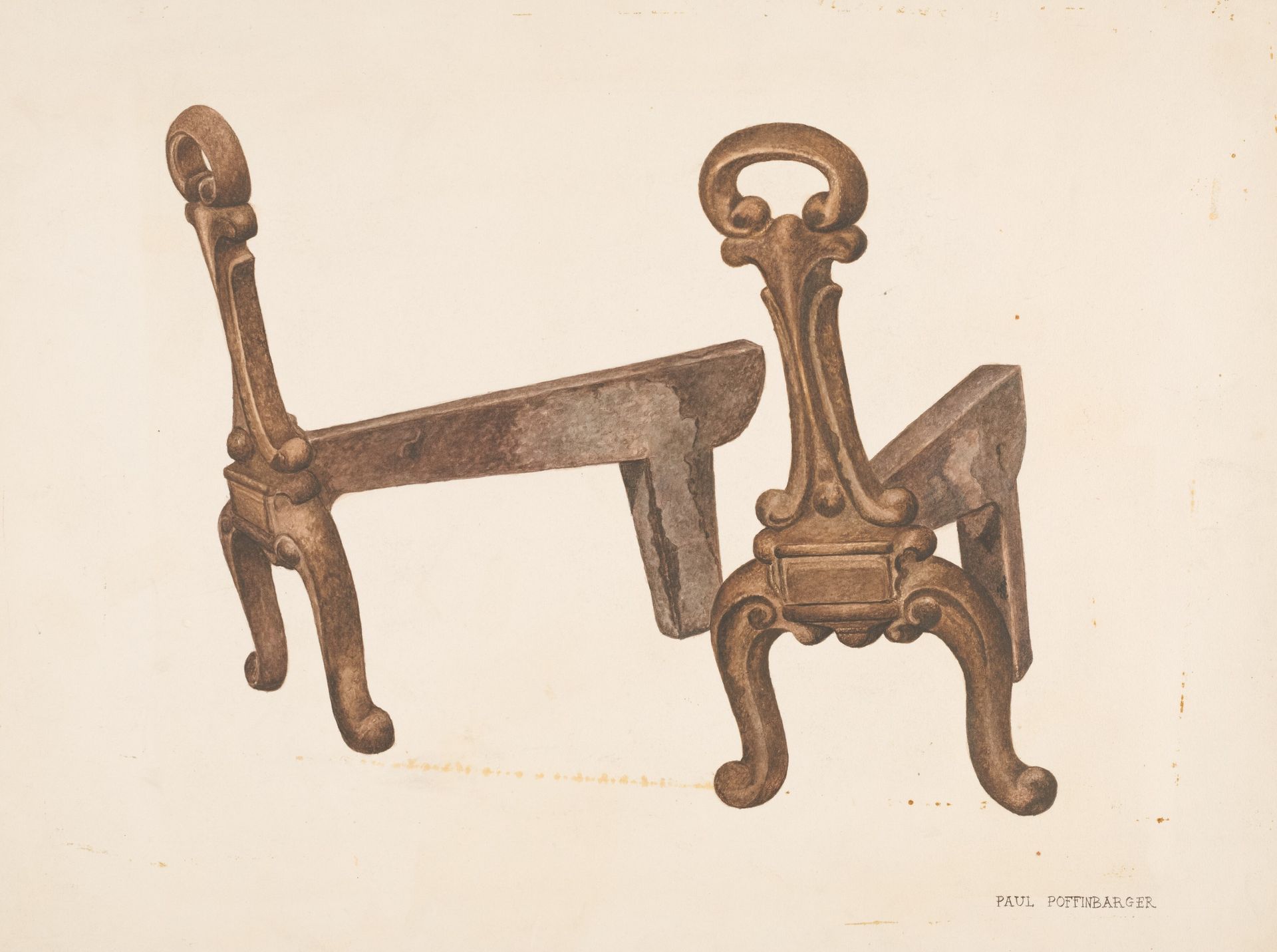 Andiron or Fire Dog by Paul Poffinbarger