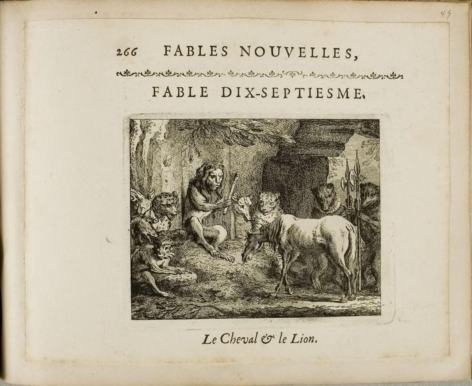 The Horse and the Lion by Claude Gillot