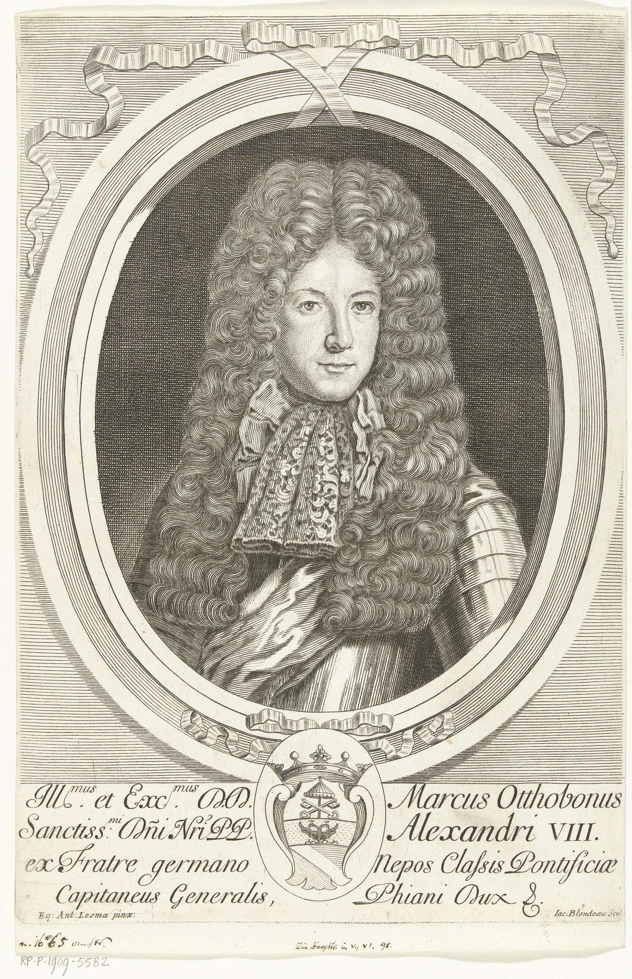 Portret van Marco Ottoboni by Jacques Blondeau