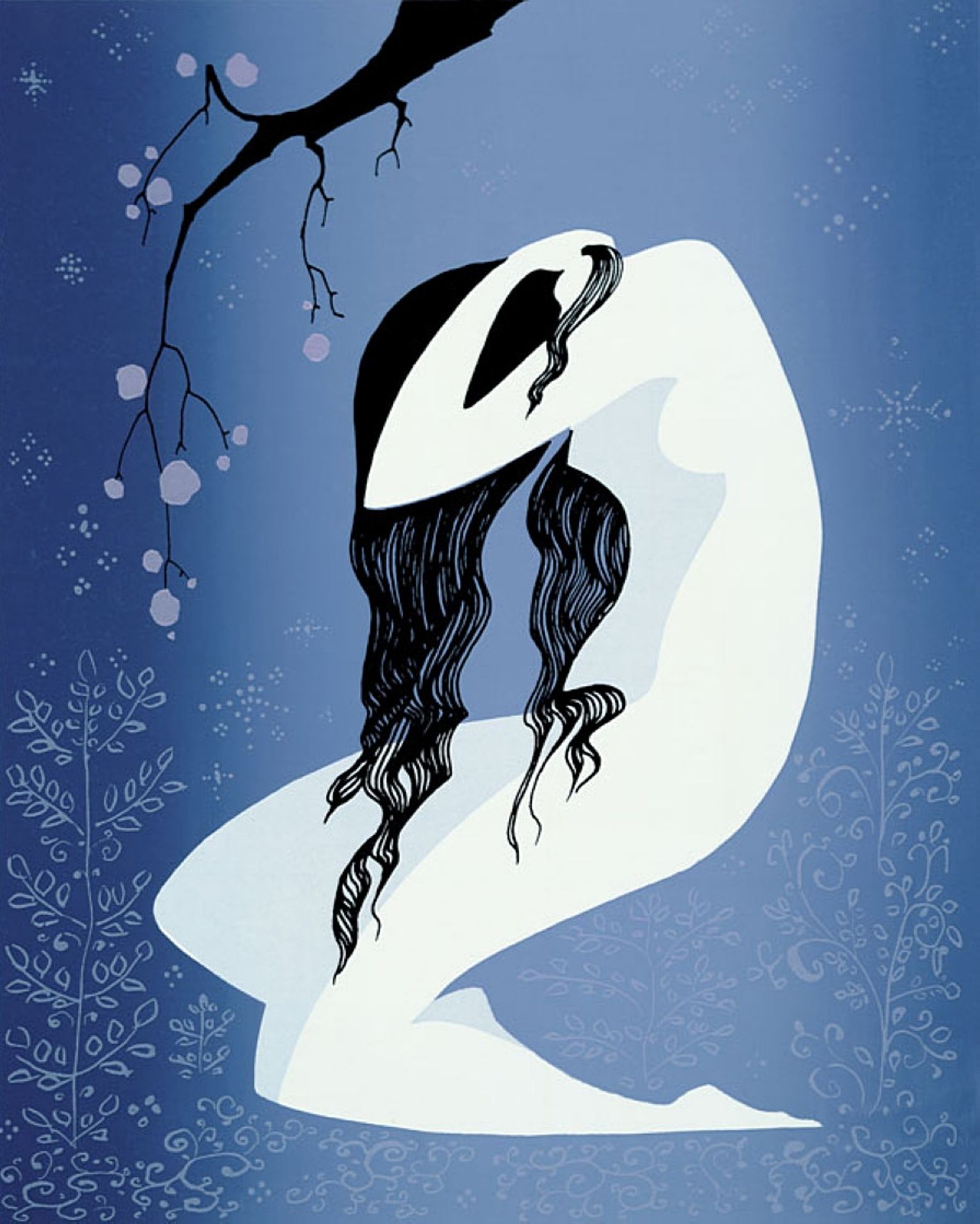 Figure in Blue Grays by Eyvind Earle