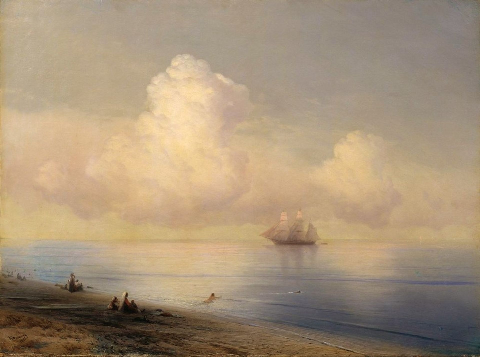 Calm sea by Ivan Konstantinovich Aivazovsky