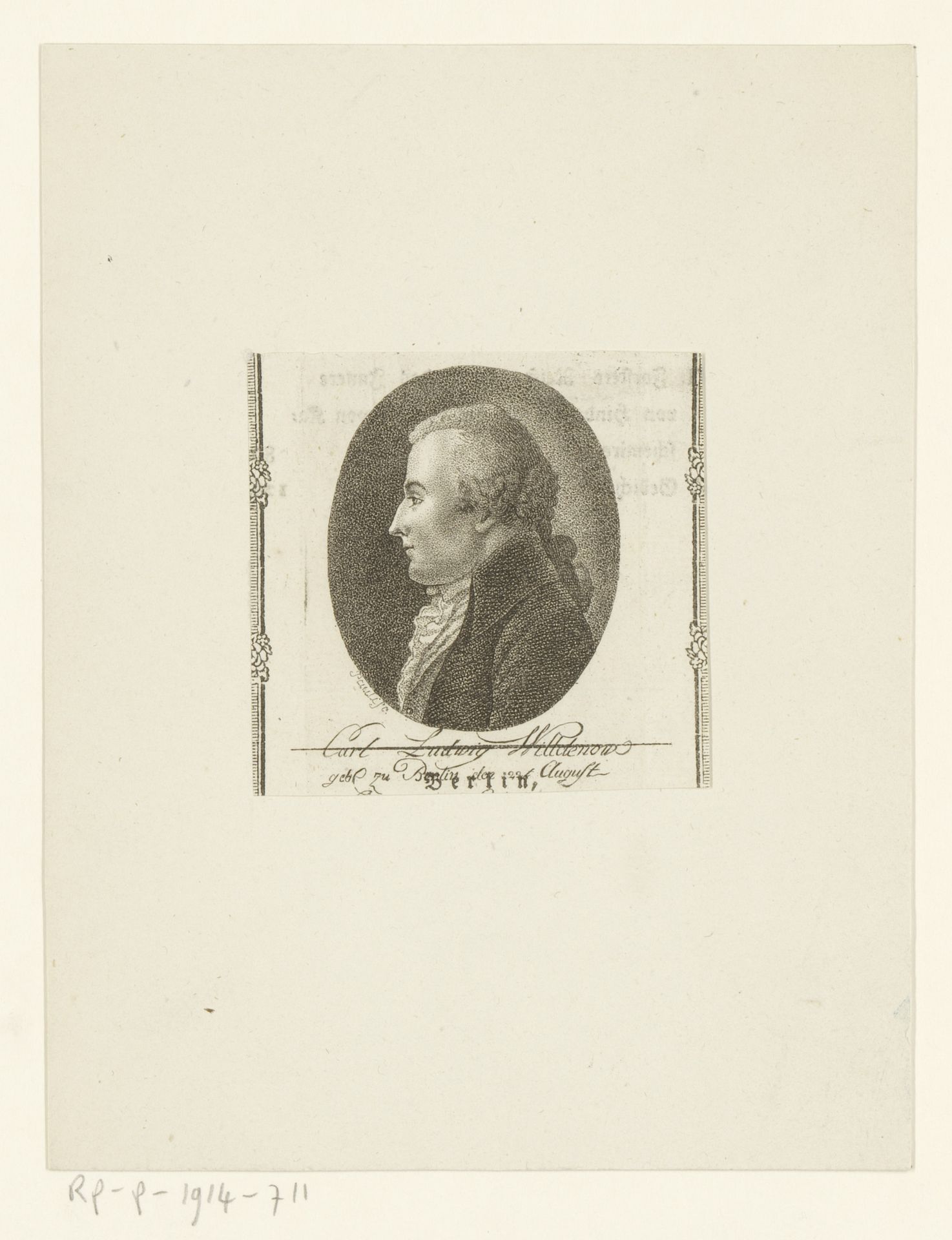 Portret van Carl Ludwig Willdenow by Jan Willem Paulus