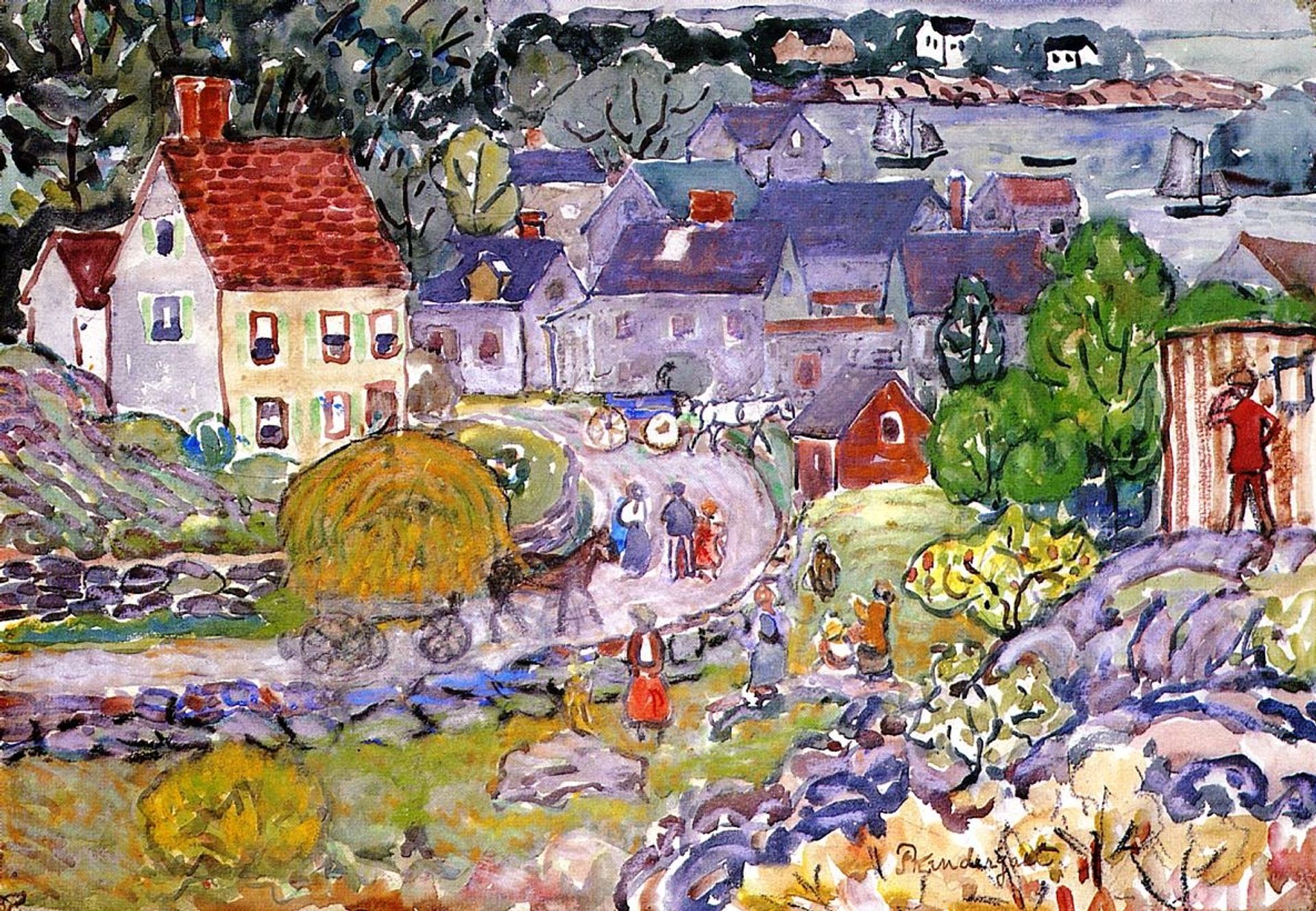 The Hay Cart by Maurice Prendergast