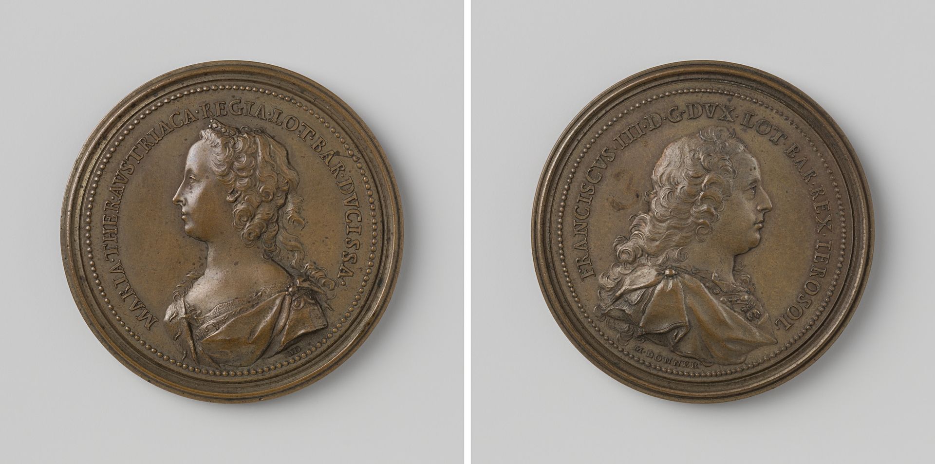 Huwelijk van Frans Stephen, hertog van Lotharingen en Maria Theresia, aartshertogin van Oostenrijk by Matthäus Donner