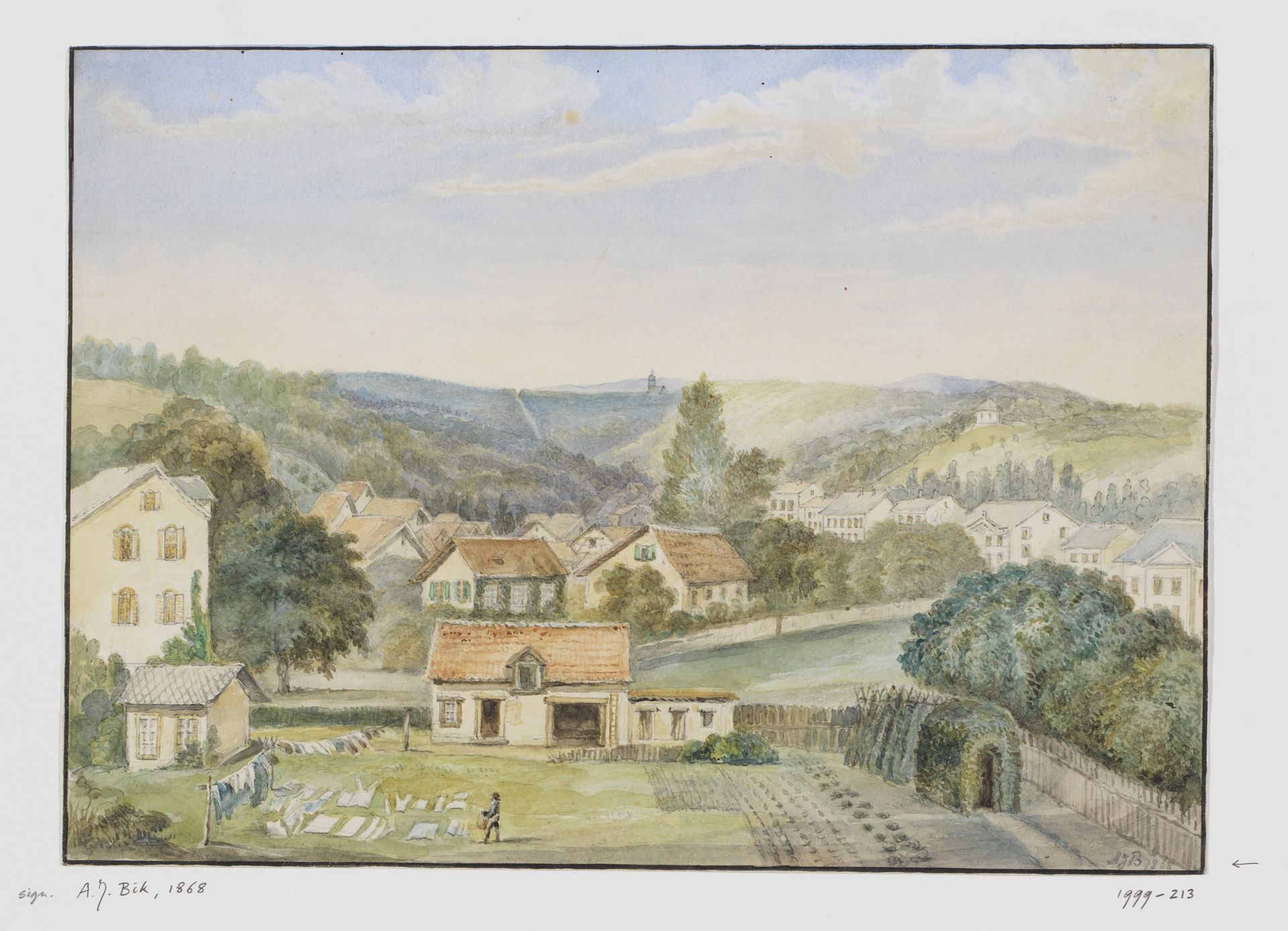 Gezicht op Soden-am-Taunus, Duitsland by Adrianus Johannes Bik