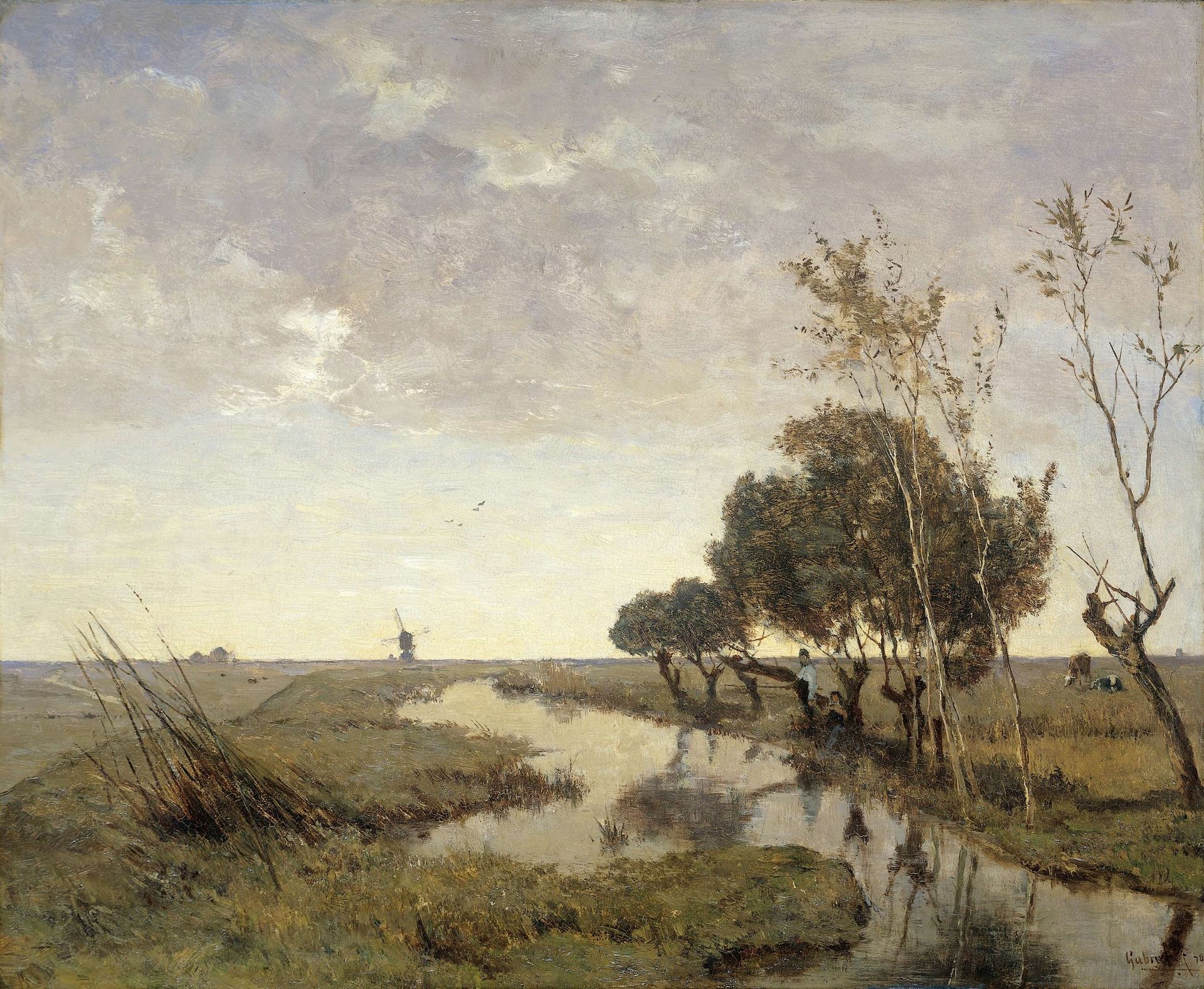 A Watercourse near Abcoude by Paul Joseph Constantin Gabriël