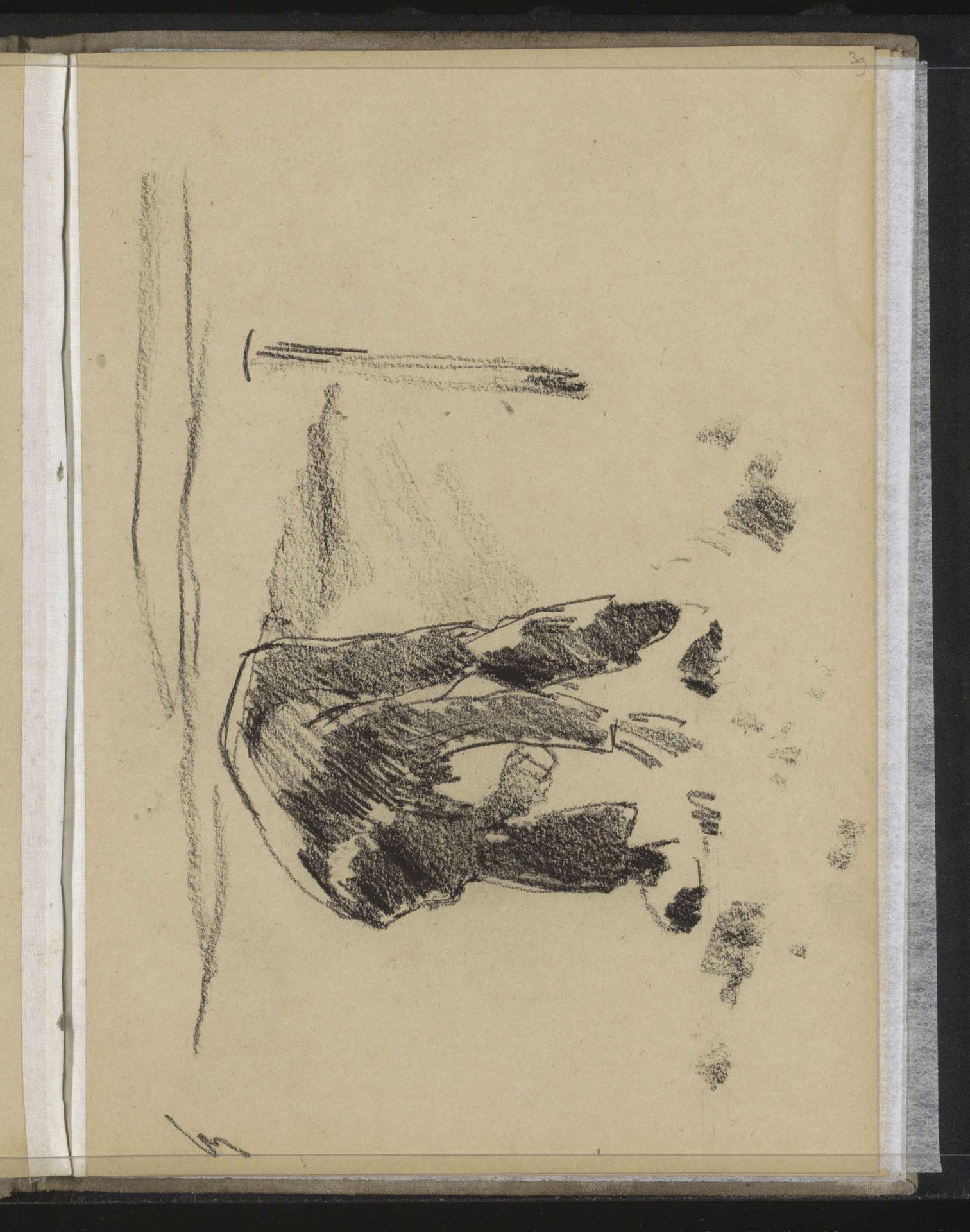 Bukkende boer op het land by Willem Witsen